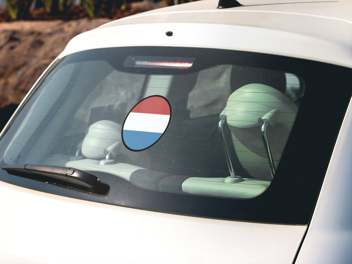 Luxembourg Flag Circle Sticker Decal