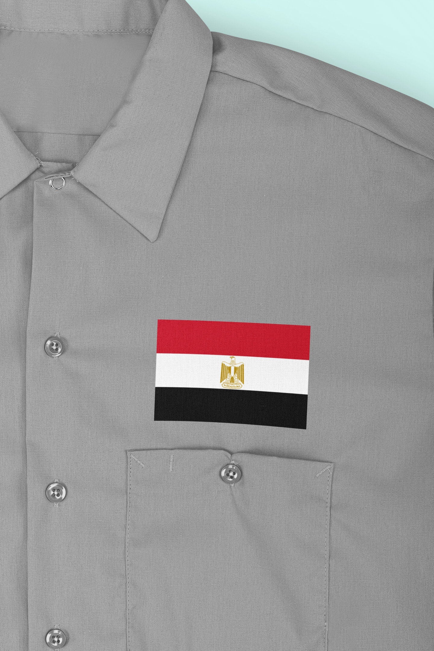 Egypt Flag Iron On Heat Transfer Vinyl HTV / Arab Republic of Egypt / Cairo / Egyptian