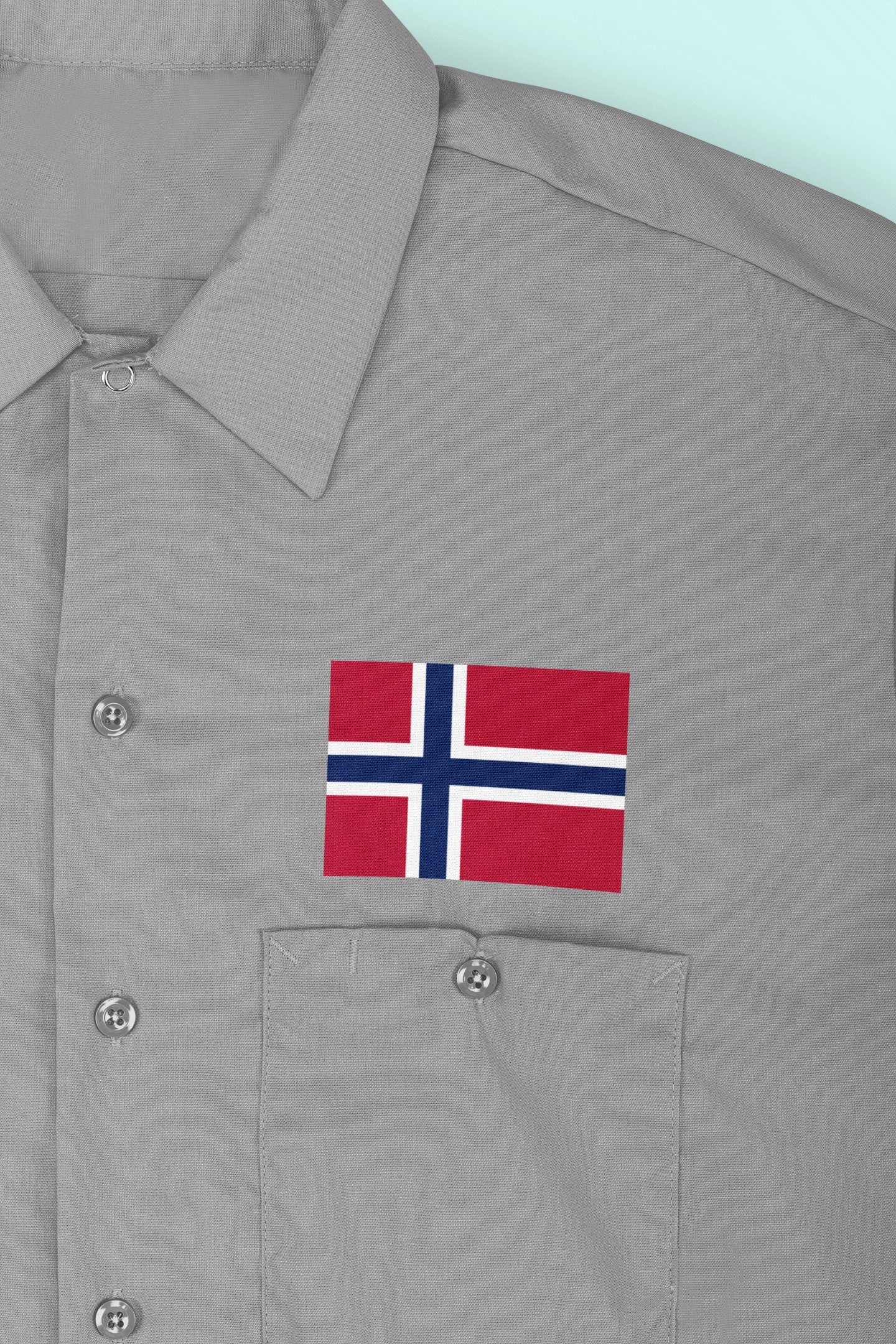 Norway Flag Iron On Heat Transfer Vinyl HTV / Norwegian / Kingdom of Norway / Oslo