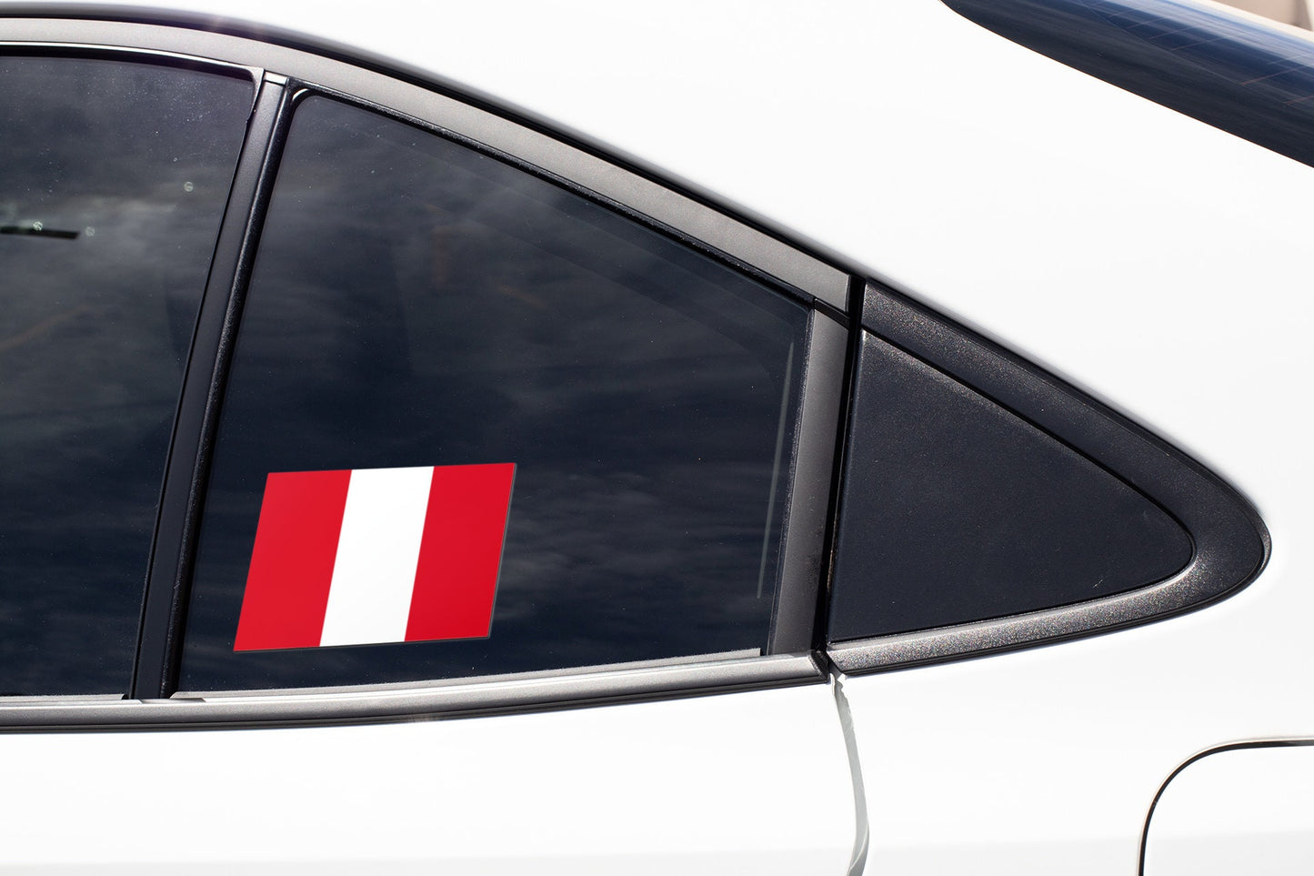 Peru Flag Sticker Decal / Republic of Peru / República del Perú / Lima