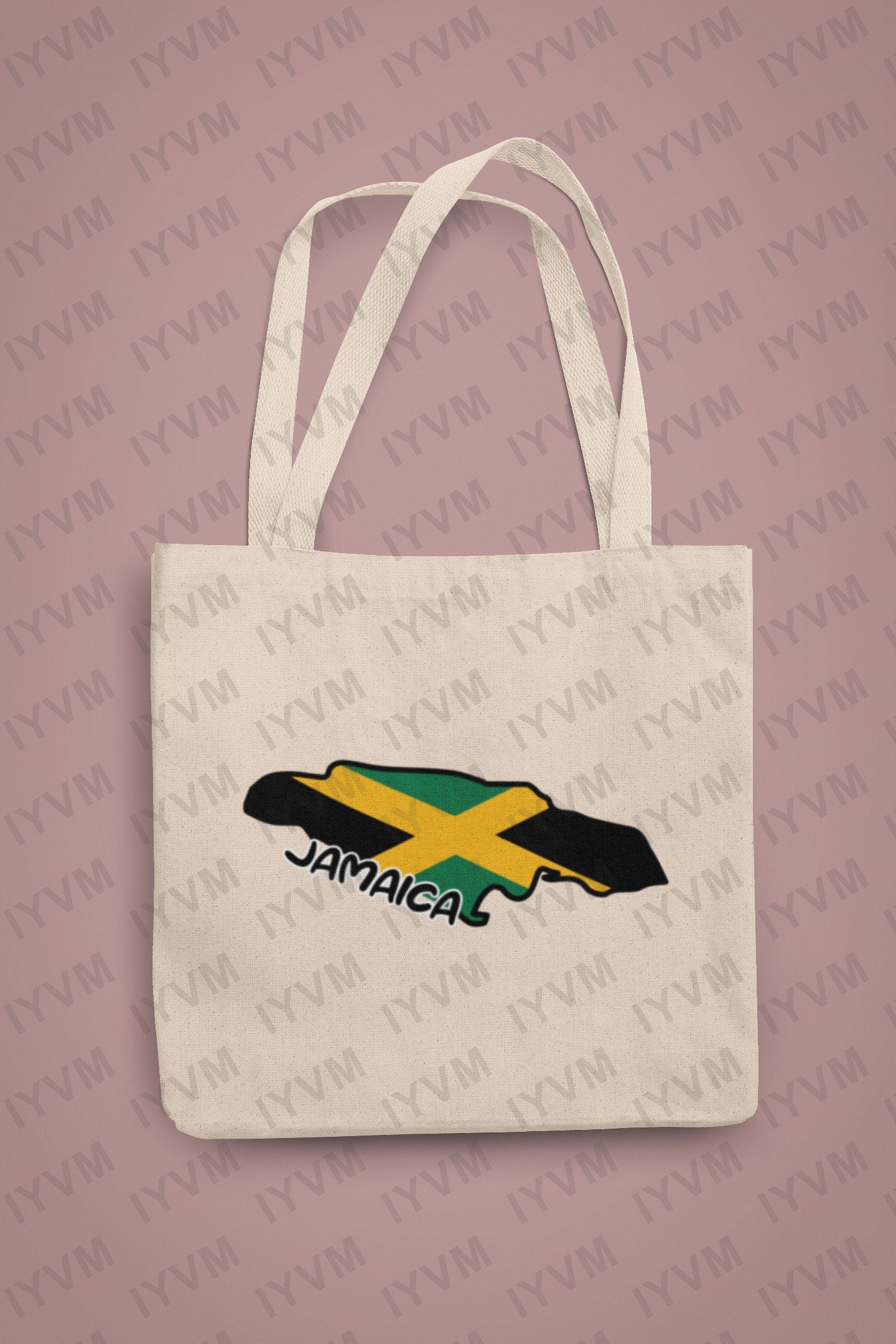 Jamaica Map Iron On Heat Transfer Vinyl HTV / Jumieka / Kingston / Jamaican / Out of Many, One People