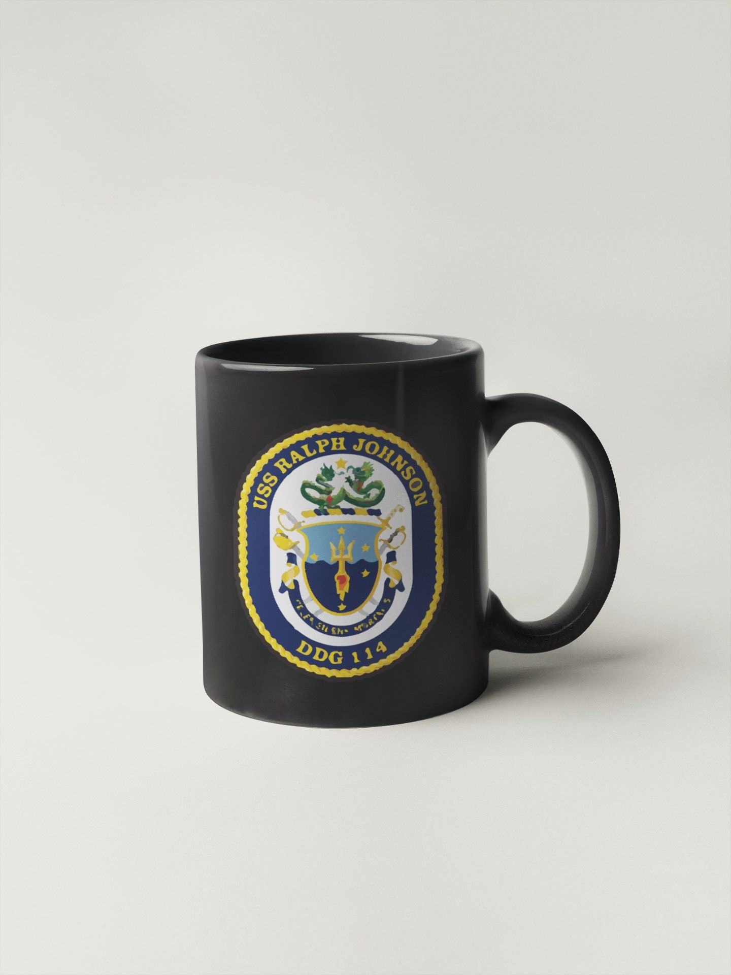 USS Ralph Johnson DDG-114 Badge Sticker Decal Arleigh Burke Class Destroyer Car Sticker Bumper Sticker for Car Emblem
