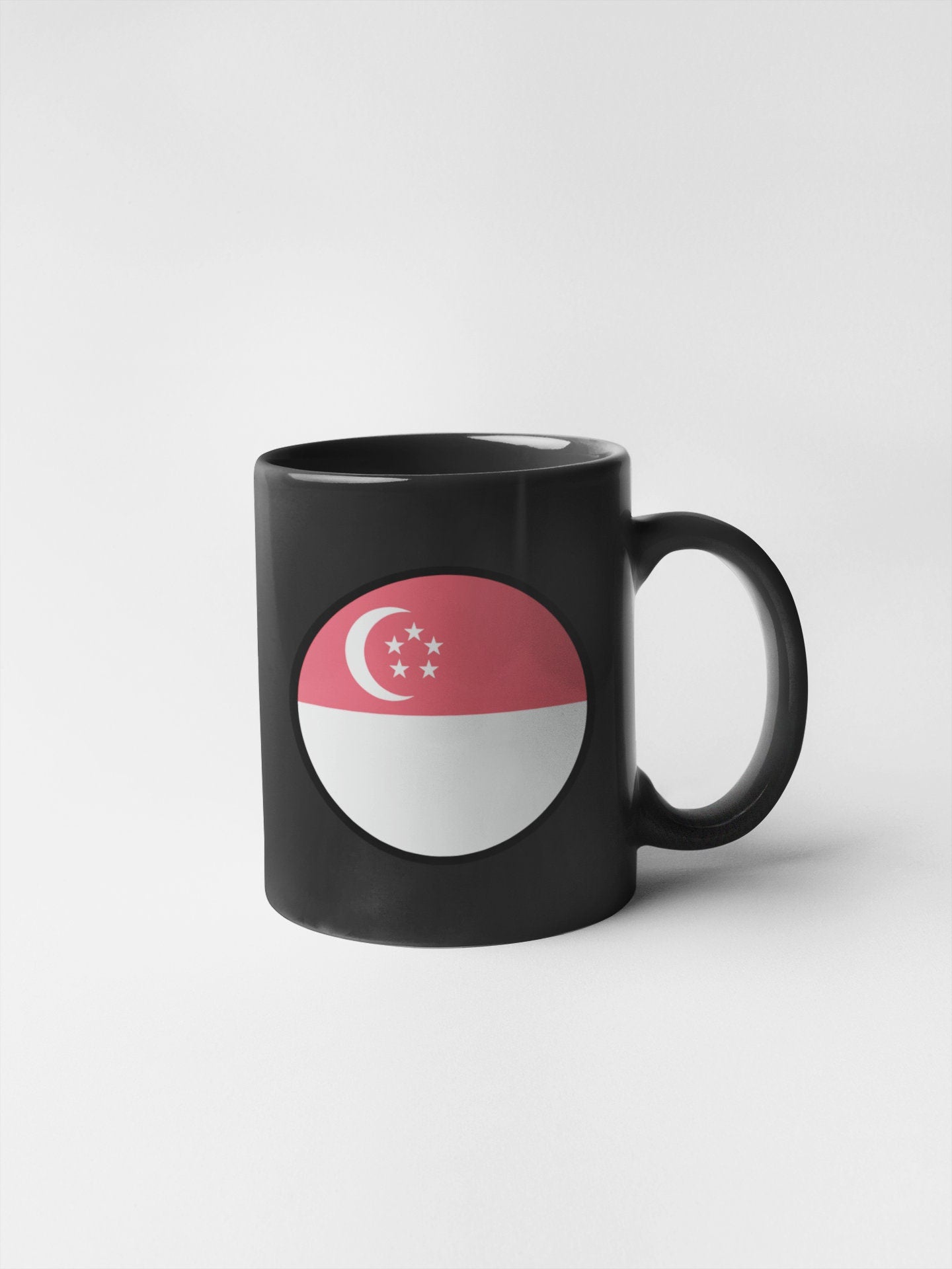 Singapore Flag Circle Sticker Decal