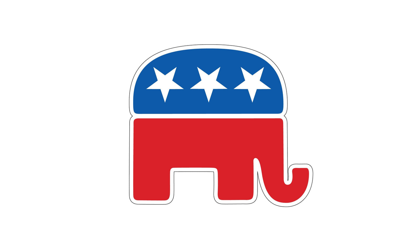Republican Elephant Sticker Decal Republican GOP Party 2024 Presidential Election