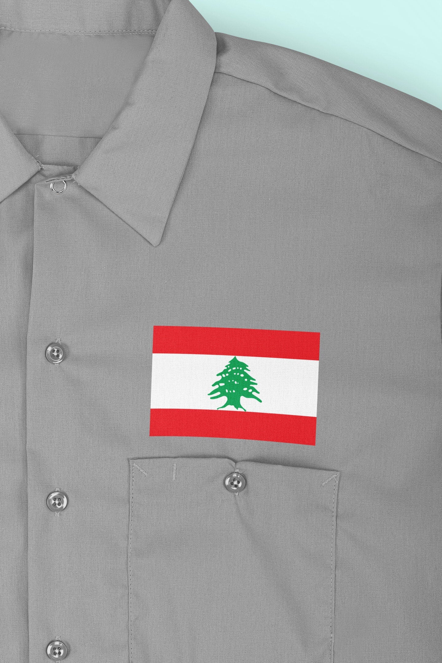 Lebanon Flag Iron On Heat Transfer Vinyl HTV / Republic of Lebanon / Lebanese Republic / Beirut / Lebanese