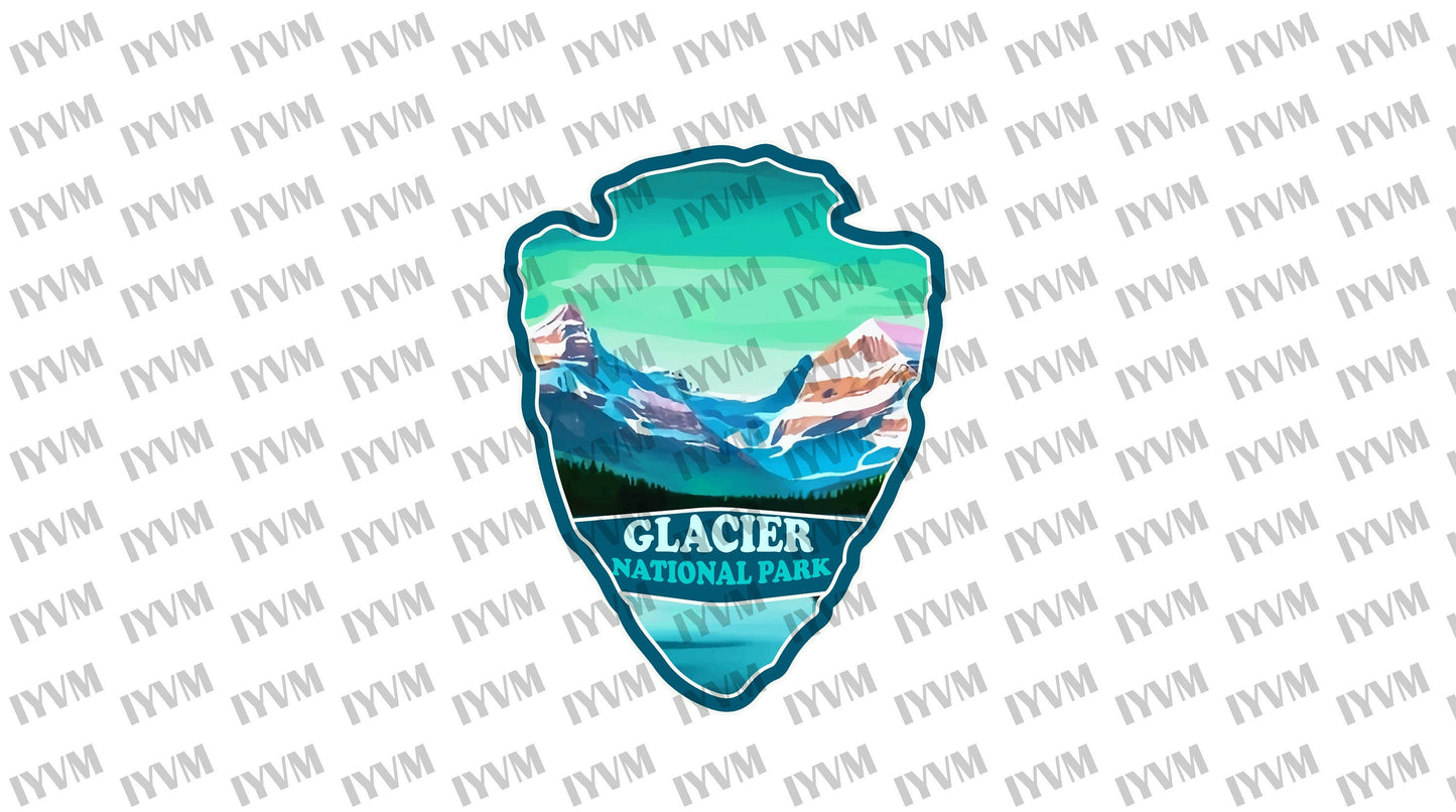 Glacier National Park Sticker Decal - US National Parks Series