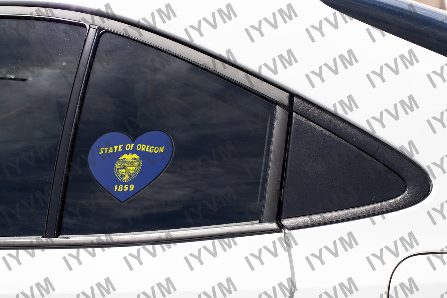 State of Oregon Flag Heart Sticker Decal  USA Oregon State  Salem  The Beaver State  Pacific Wonderland  Webfoot State