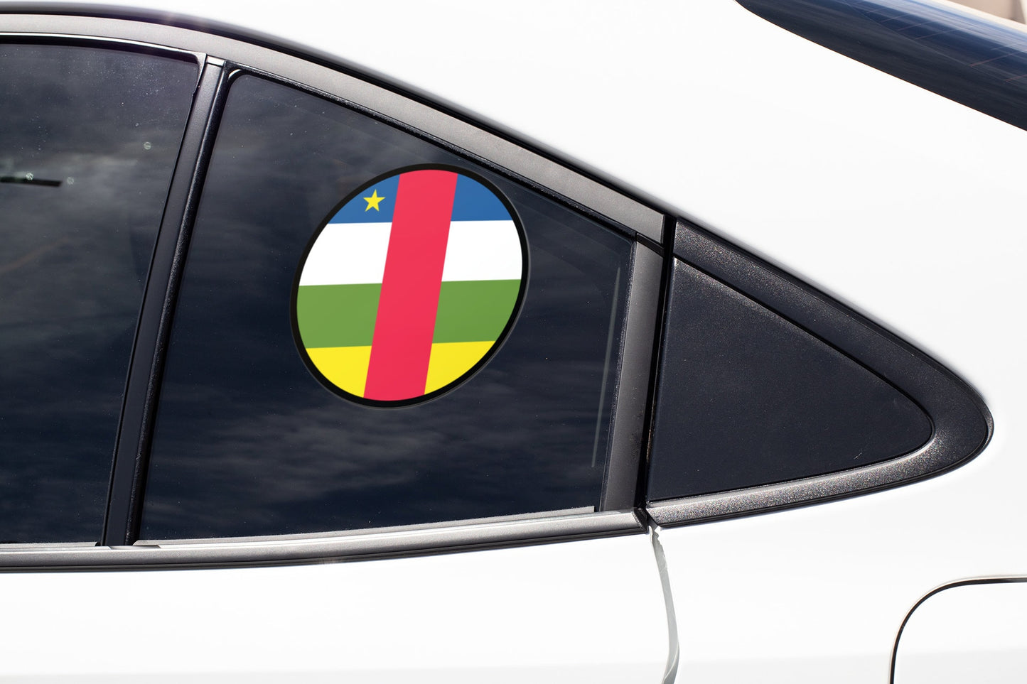 Central African Republic Flag Circle Sticker Decal