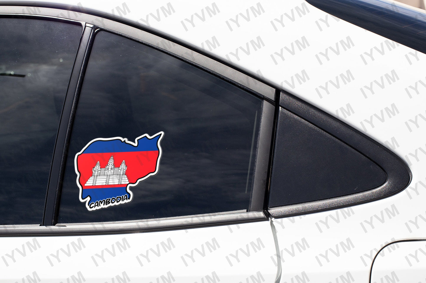 Cambodia Map Flag Sticker Decal / Phnom Penh / Kampuchea / Kingdom of Cambodia