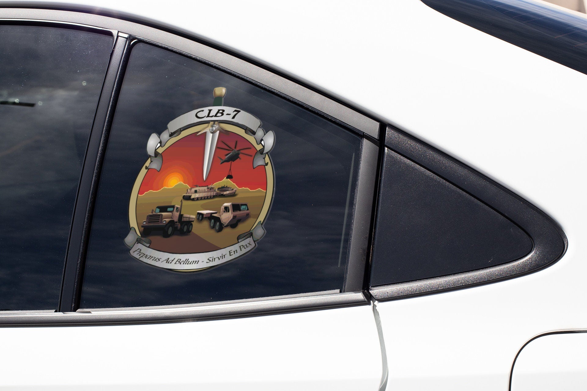 a sticker on the side of a car window