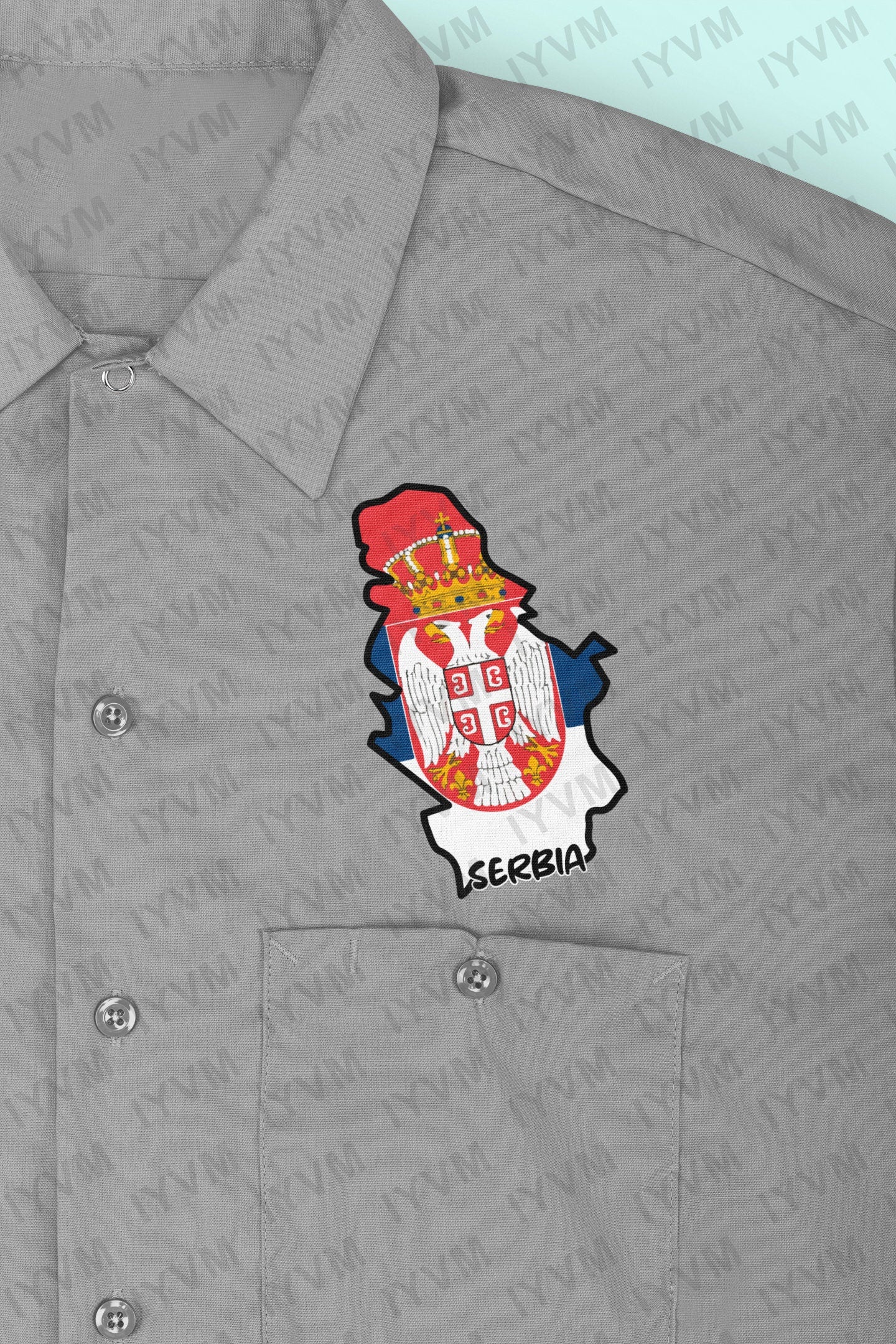 Serbia Map Iron On Heat Transfer Vinyl HTV / Republic of Serbia / Република Србија / Belgrade / Serbian /