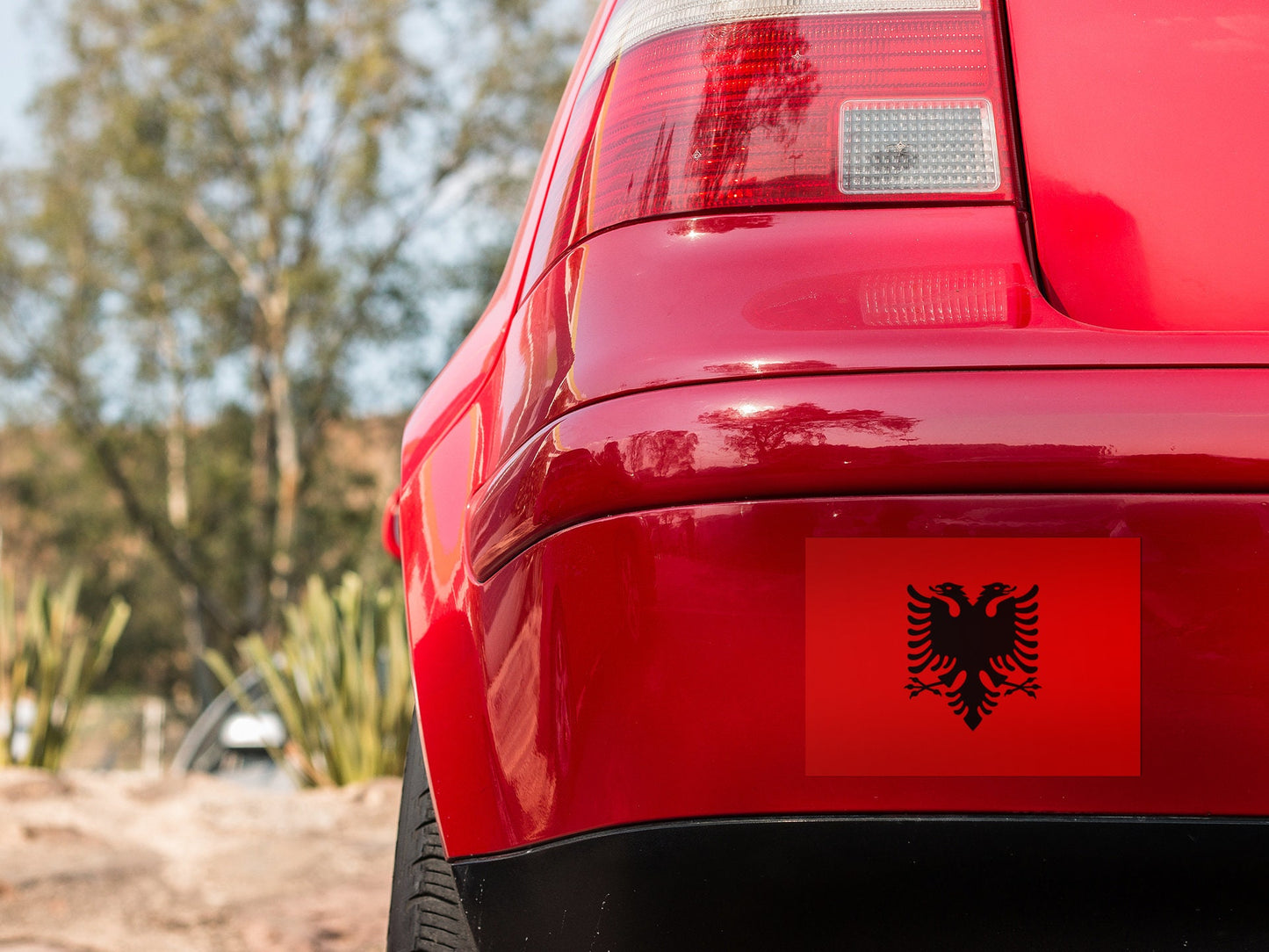 Albania Flag Sticker Decal / Tirana / Ti Shqipëri, më jep nder, më jep emrin Shqipëtar / Albanian