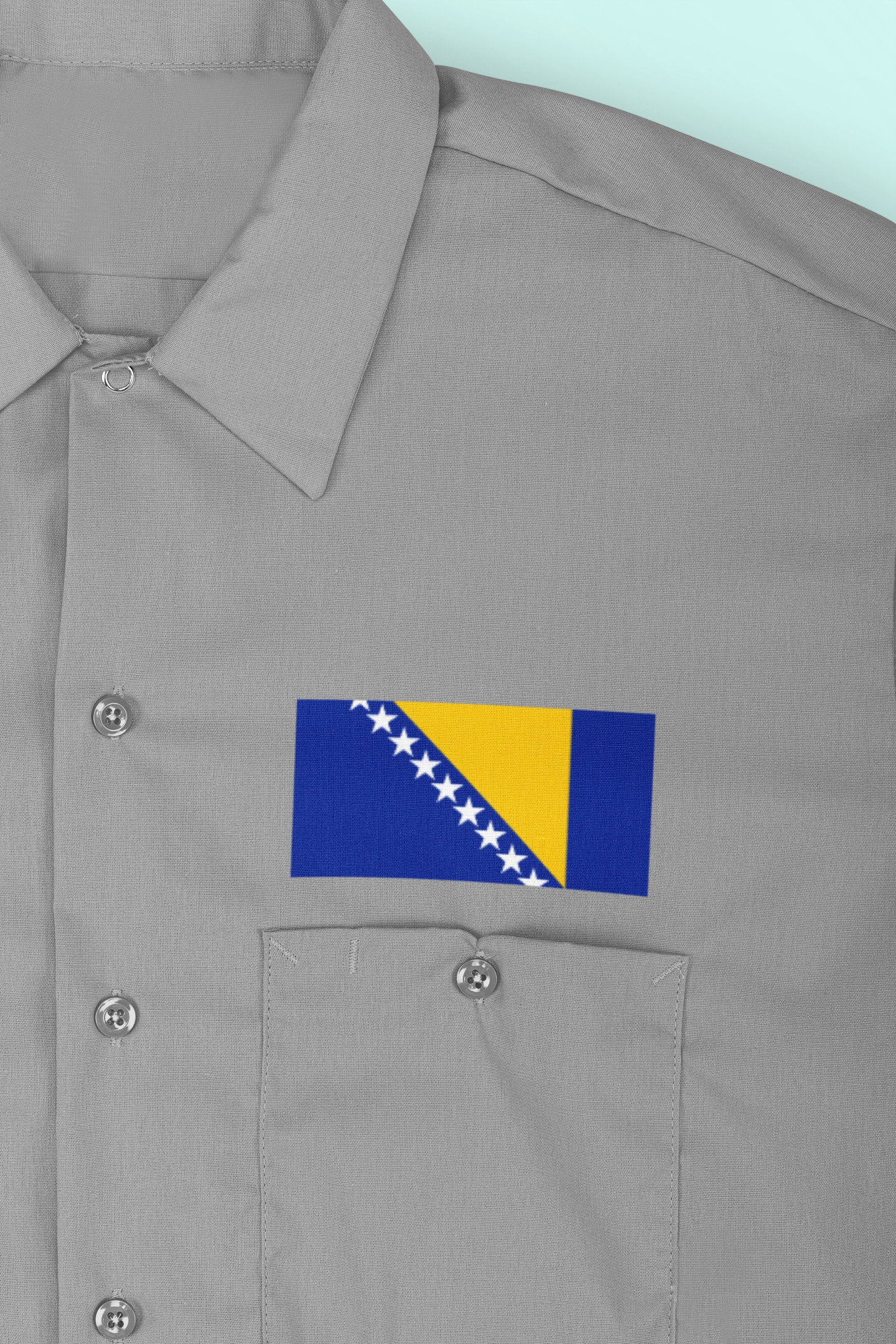 Bosnia and Herzegovina Flag Iron On Heat Transfer Vinyl HTV / Sarajevo / Bosnian / Herzegovinian / BiH / B&H / Bosnia–Herzegovina
