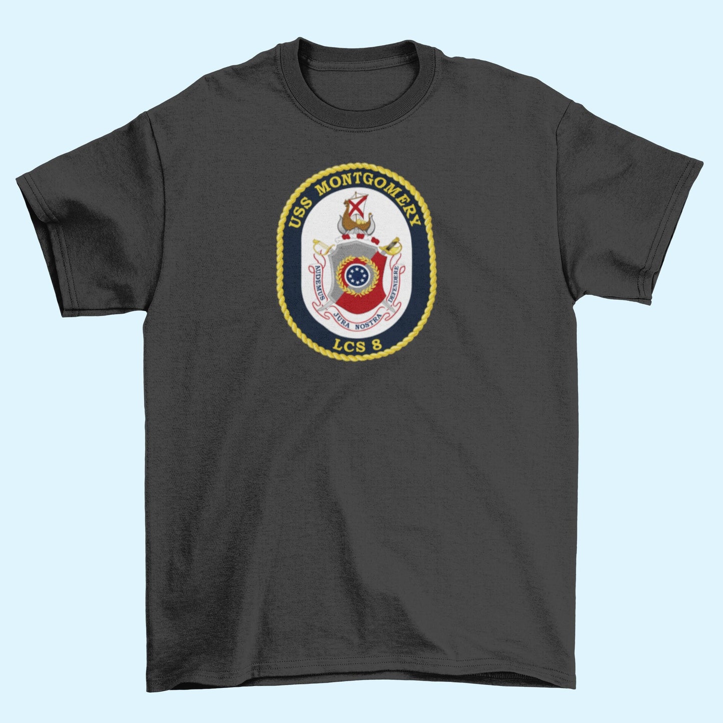 USS Montgomery LCS-8 Badge Iron On Heat Transfer Vinyl HTV Independence Class Littoral combat ship