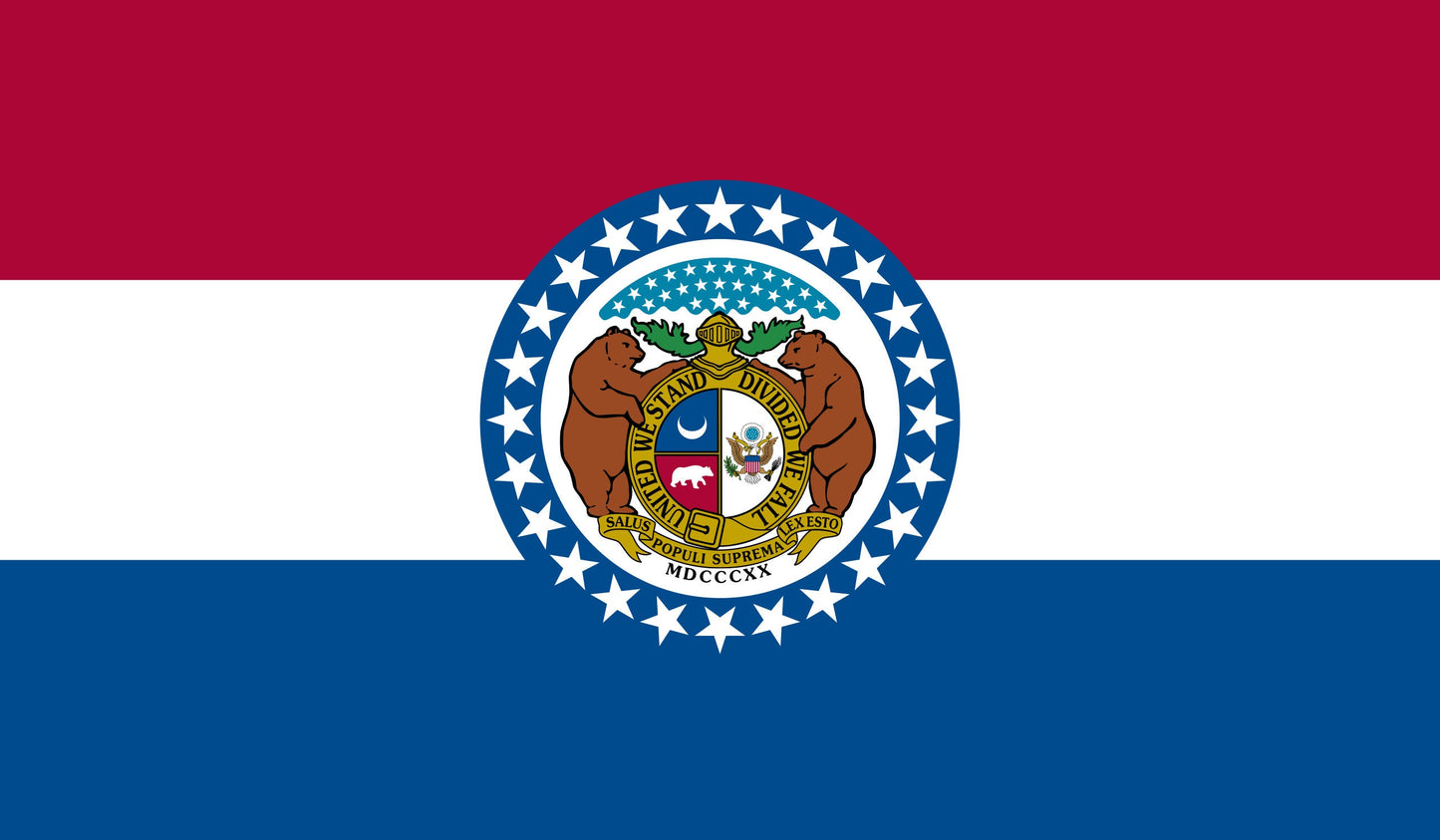 Missouri State Flag Sticker Decal, Show Me State