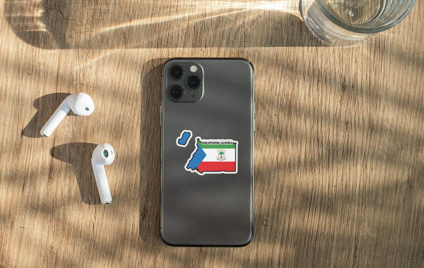 Equatorial Guinea Map Flag Sticker Decal