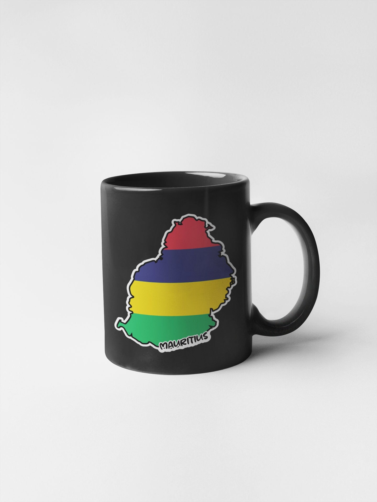 Mauritius Map Flag Sticker Decal