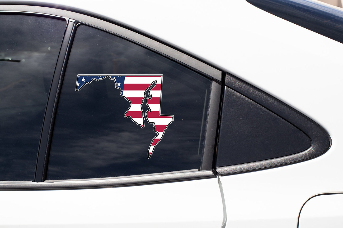 a car with a sticker of the state of florida on it