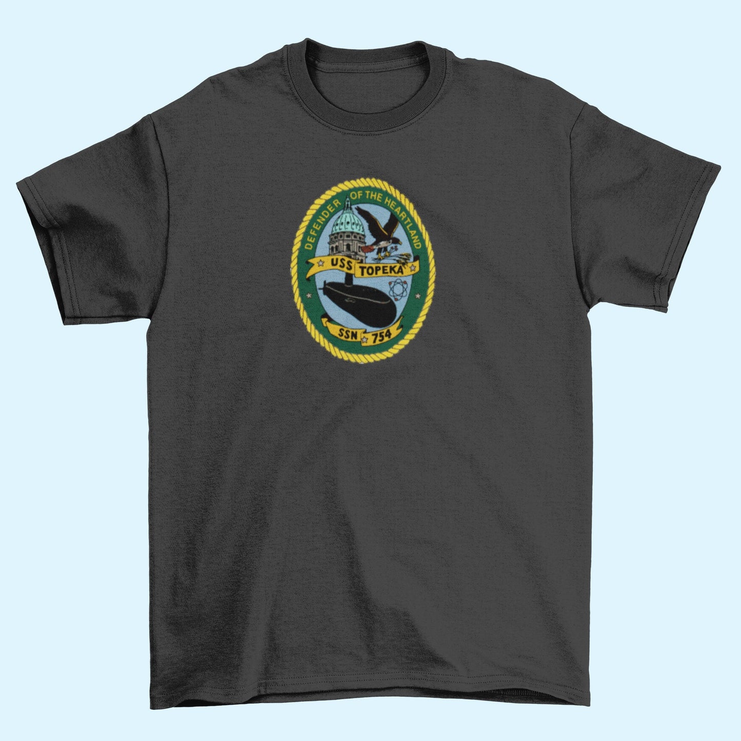 USS Topeka SSN-754 Badge Iron On Heat Transfer Vinyl HTV Los Angeles Class Attack submarine