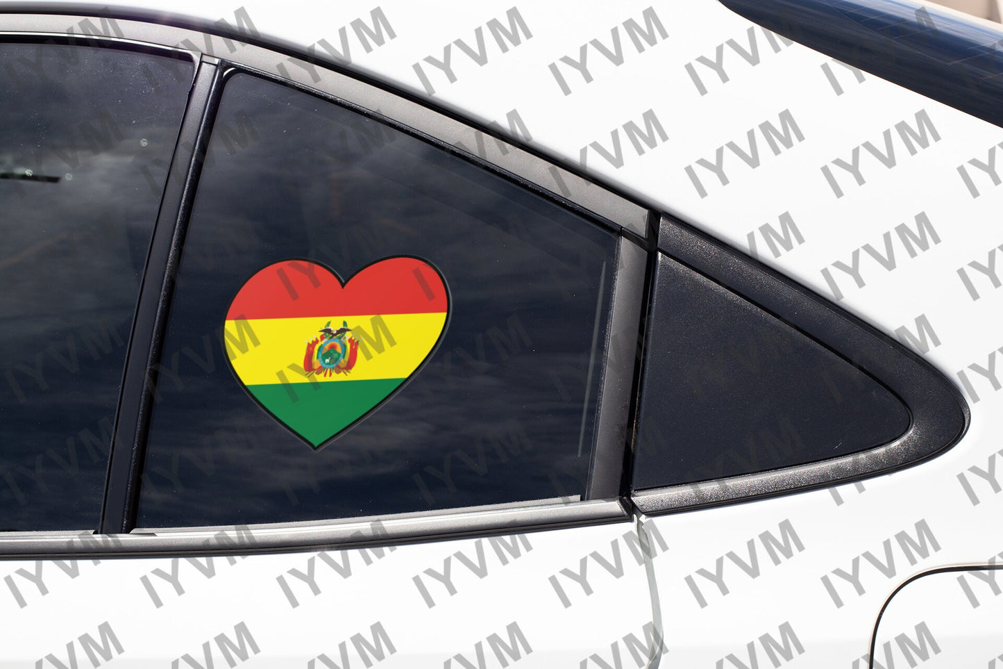 Bolivia Flag Heart Sticker Decal / Sucre / La Unión es la Fuerza / the Plurinational State of Bolivia