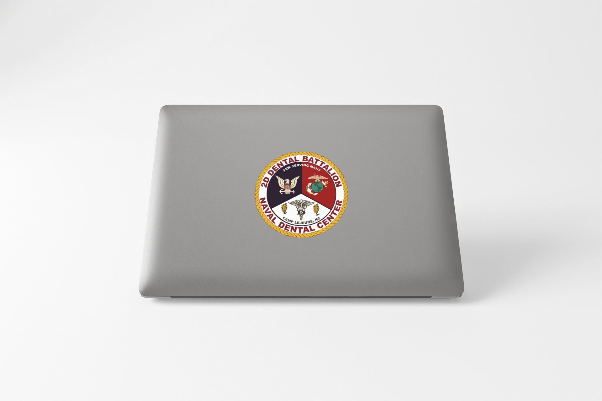 a laptop with a sticker of an eagle on it