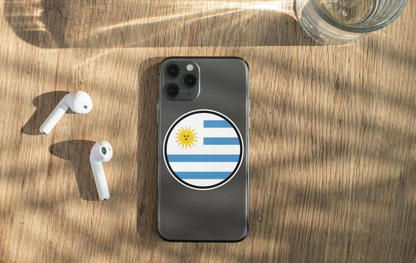 Uruguay Flag Circle Sticker Decal