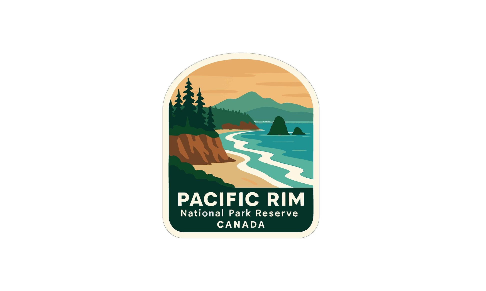 a logo for the Pacific Rim National Park Reserve in Canada.