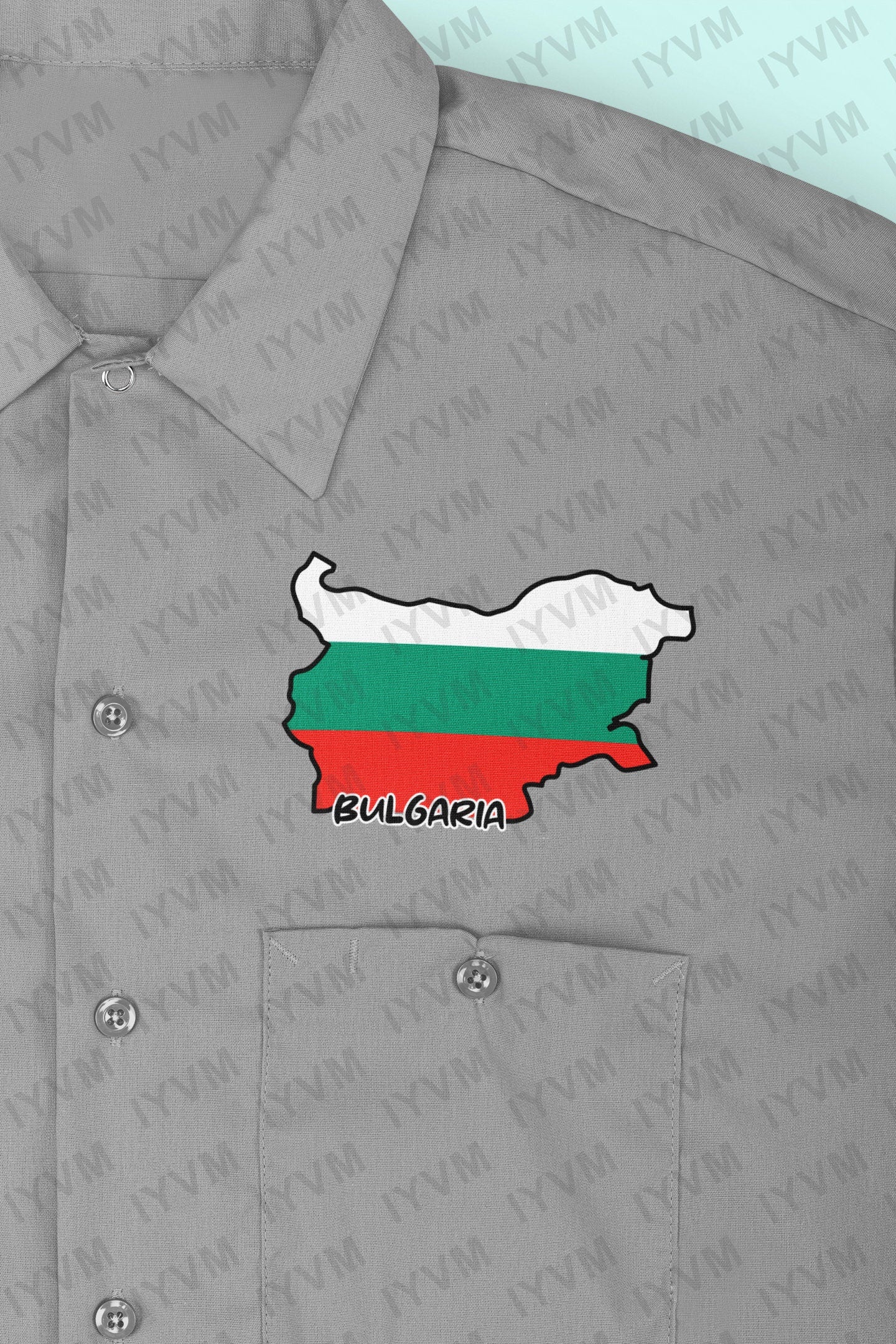 Bulgaria Map Iron On Heat Transfer Vinyl HTV / Sofia / Republic of Bulgaria / Съединението прави силата / Bulgarian