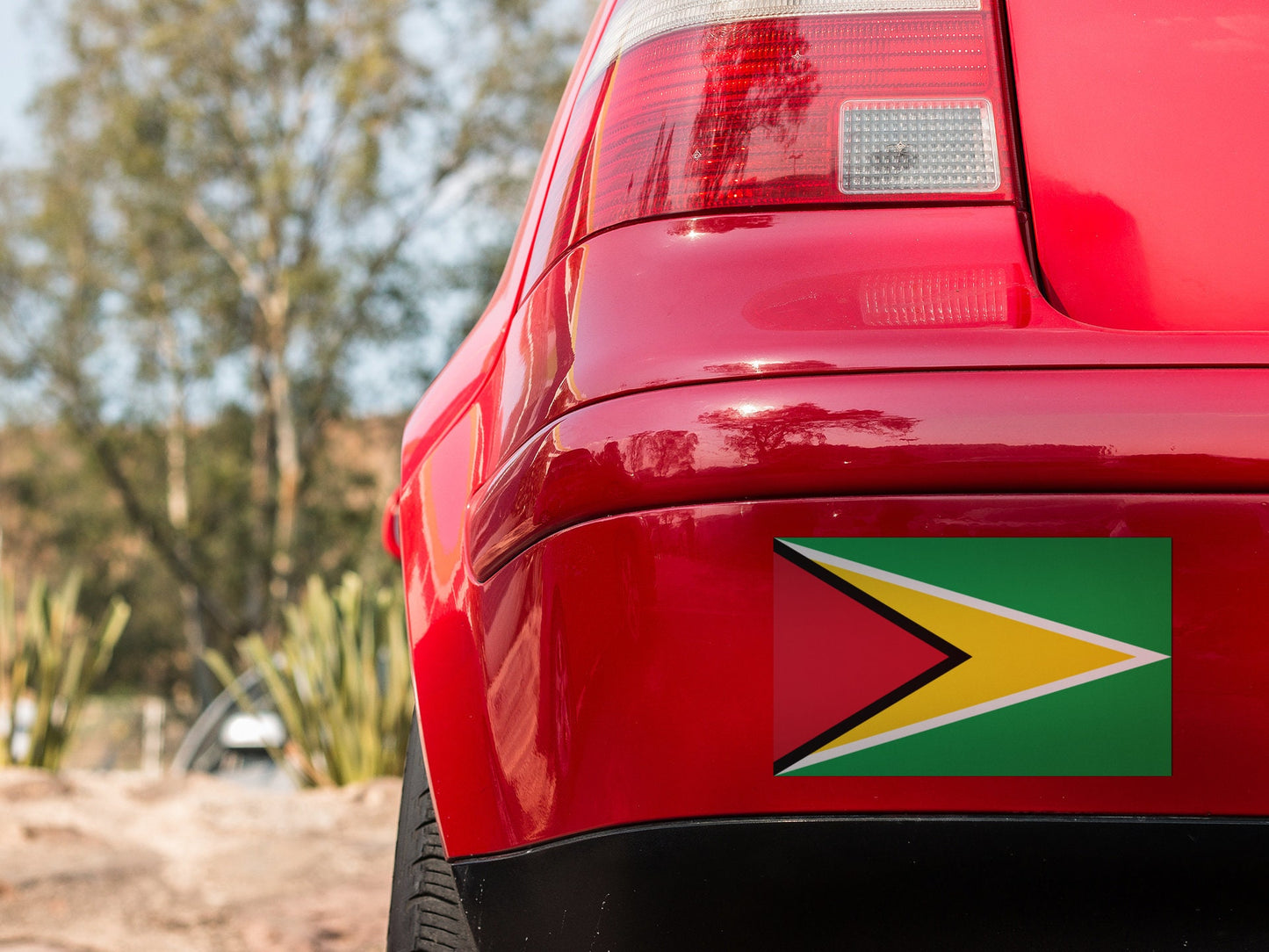 Guyana Flag Sticker Decal / Co‑operative Republic of Guyana / One People, One Nation, One Destiny / Georgetown / Guyanese