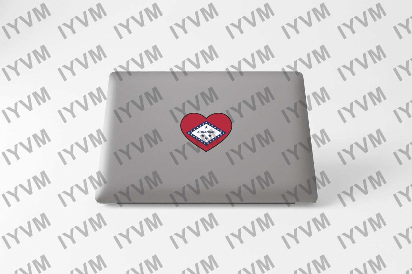 State of Arkansas Flag Heart Sticker Decal  USA Arkansas State  Little Rock  The Natural State  Bear State  Bowie State / Hot Springs State
