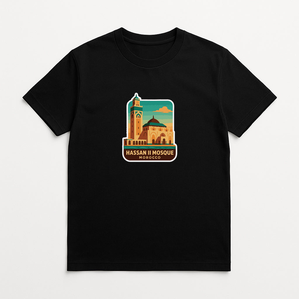Hassan II Mosque Morocco Iron On Heat Transfer Vinyl HTV Die-Cut Symbolic