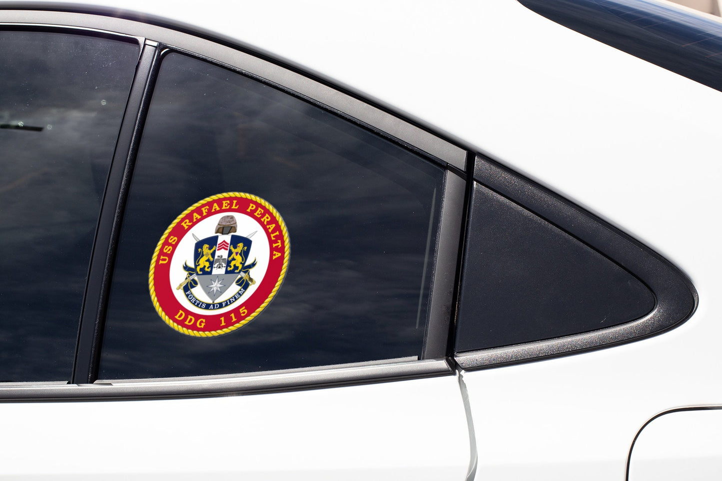 USS Rafael Peralta DDG-115 Badge Sticker Decal Arleigh Burke Class Destroyer Car Sticker Bumper Sticker for Car Emblem