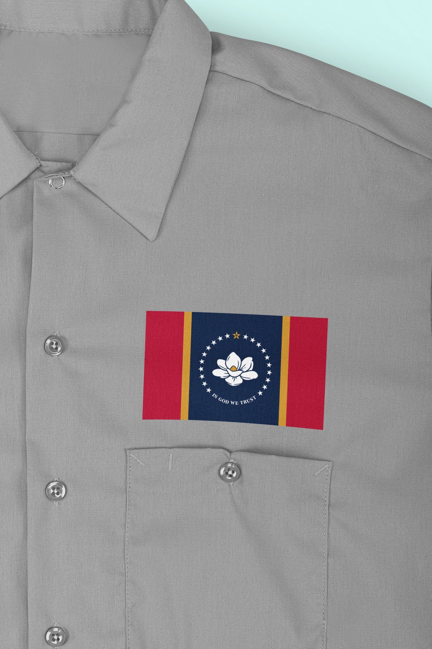 State of Mississippi Flag Iron On Heat Transfer Vinyl HTV  Mississippi State  Jackson  The Magnolia State  The Birthplace of America's Music