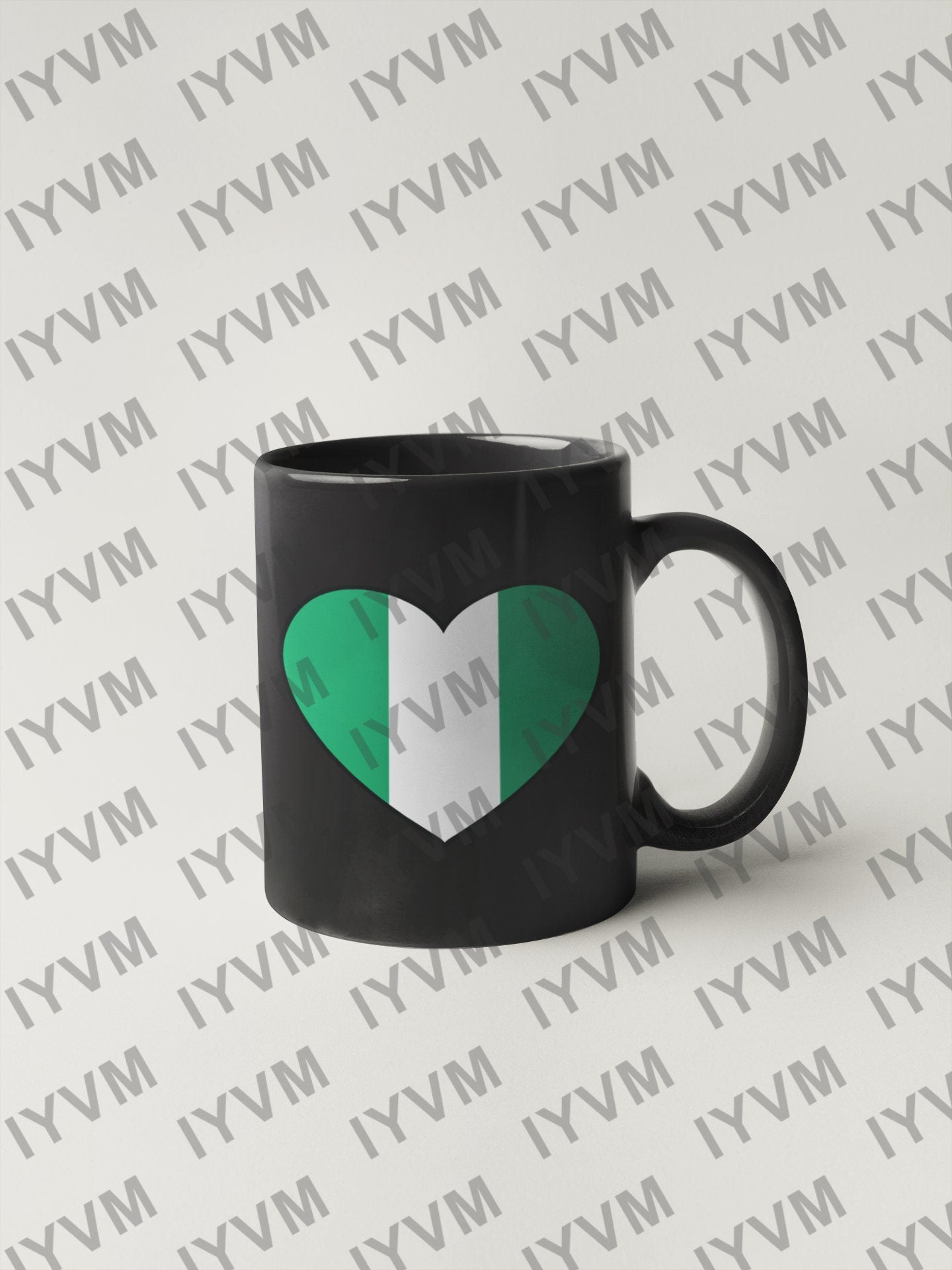Nigeria Flag Heart Sticker Decal / Federal Republic of Nigeria / Unity and Faith, Peace and Progress / Abuja / Jamhuriyar Tarayyar Najeriya