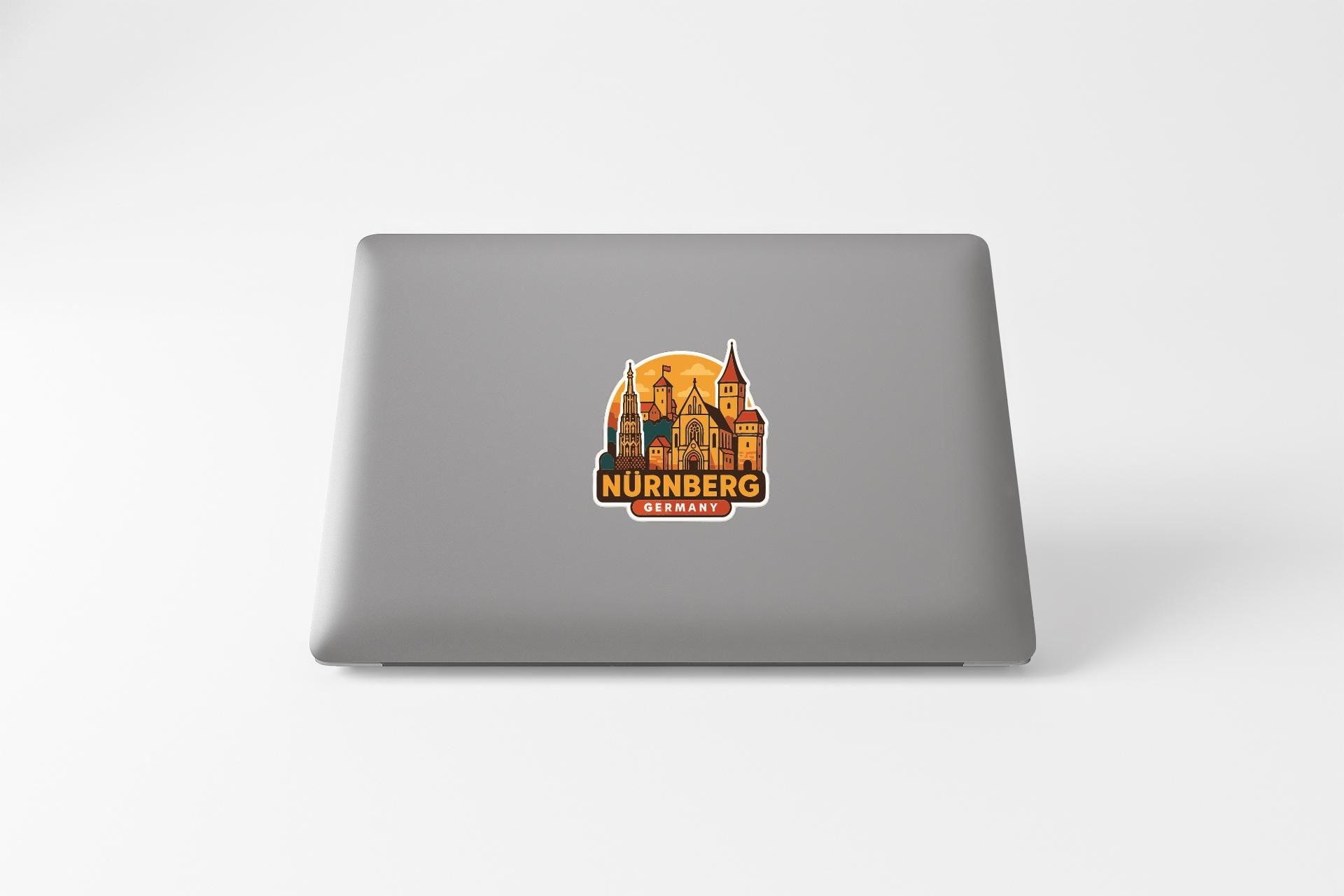 a sticker of the Nürnberg skyline in Germany.