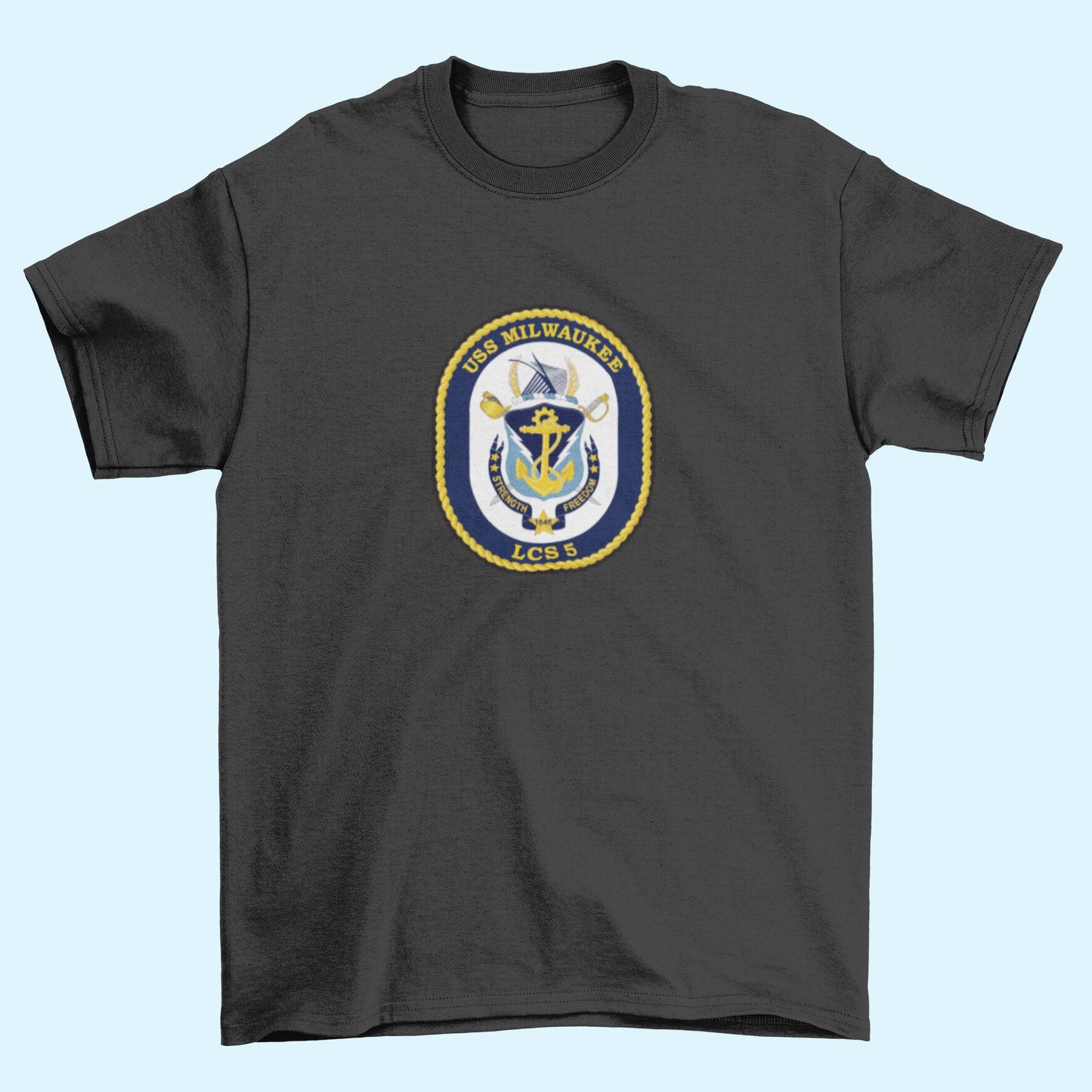 USS Milwaukee LCS-5 Badge Iron On Heat Transfer Vinyl HTV Freedom Class Littoral Combat Ship