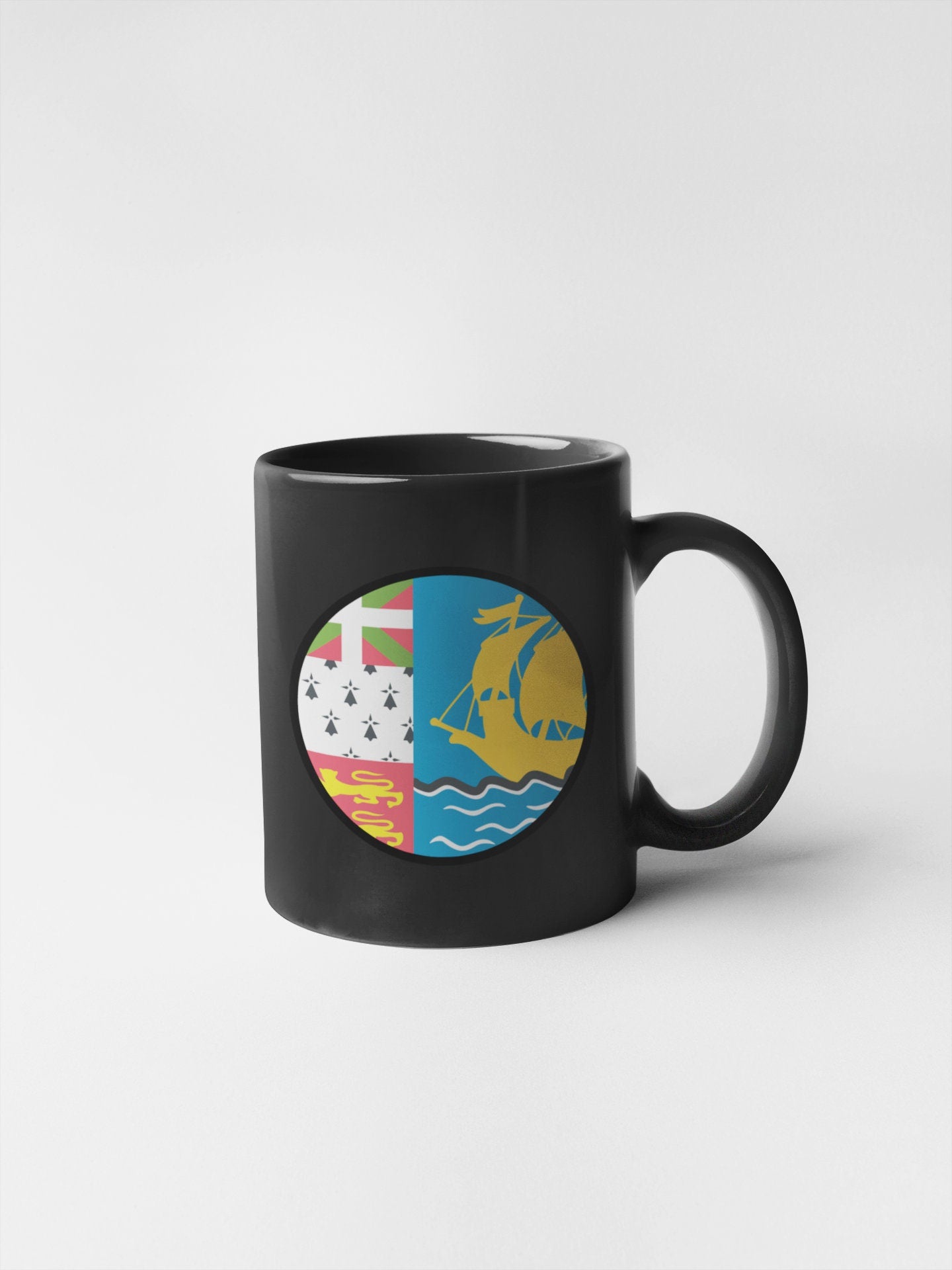 Saint Pierre and Miquelon Flag Circle Sticker Decal