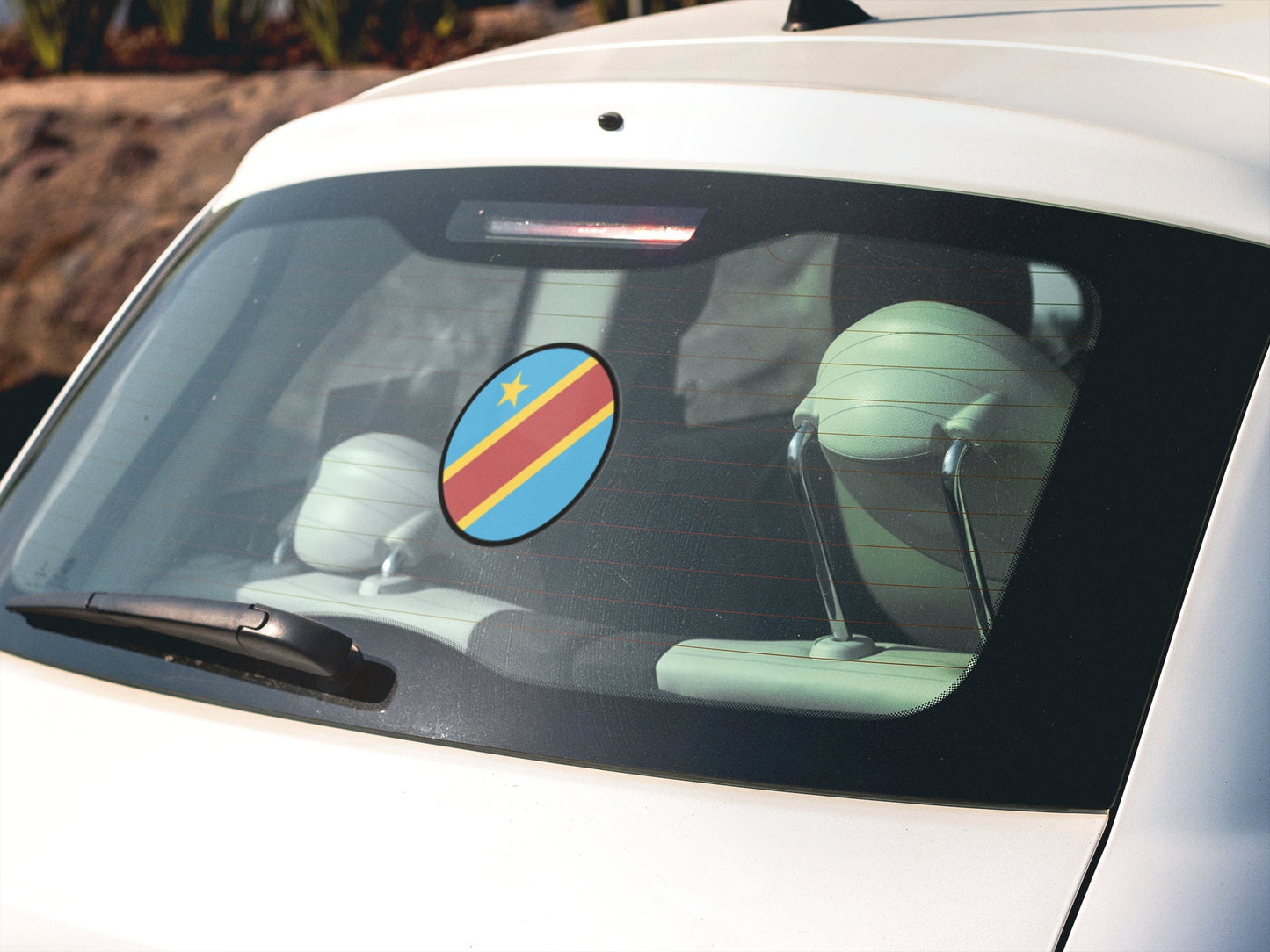 DRC Flag Circle Sticker Decal
