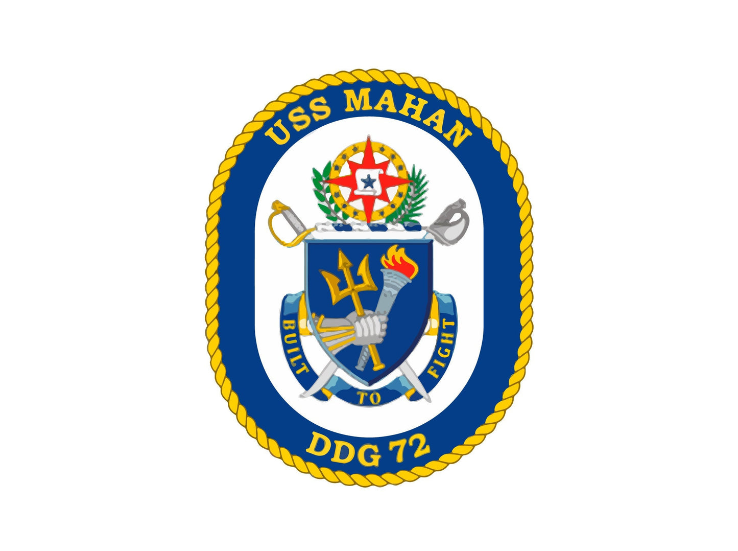 USS Mahan DDG-72 Badge Sticker Decal Arleigh Burke Class Destroyer Car Sticker Bumper Sticker for Car Emblem