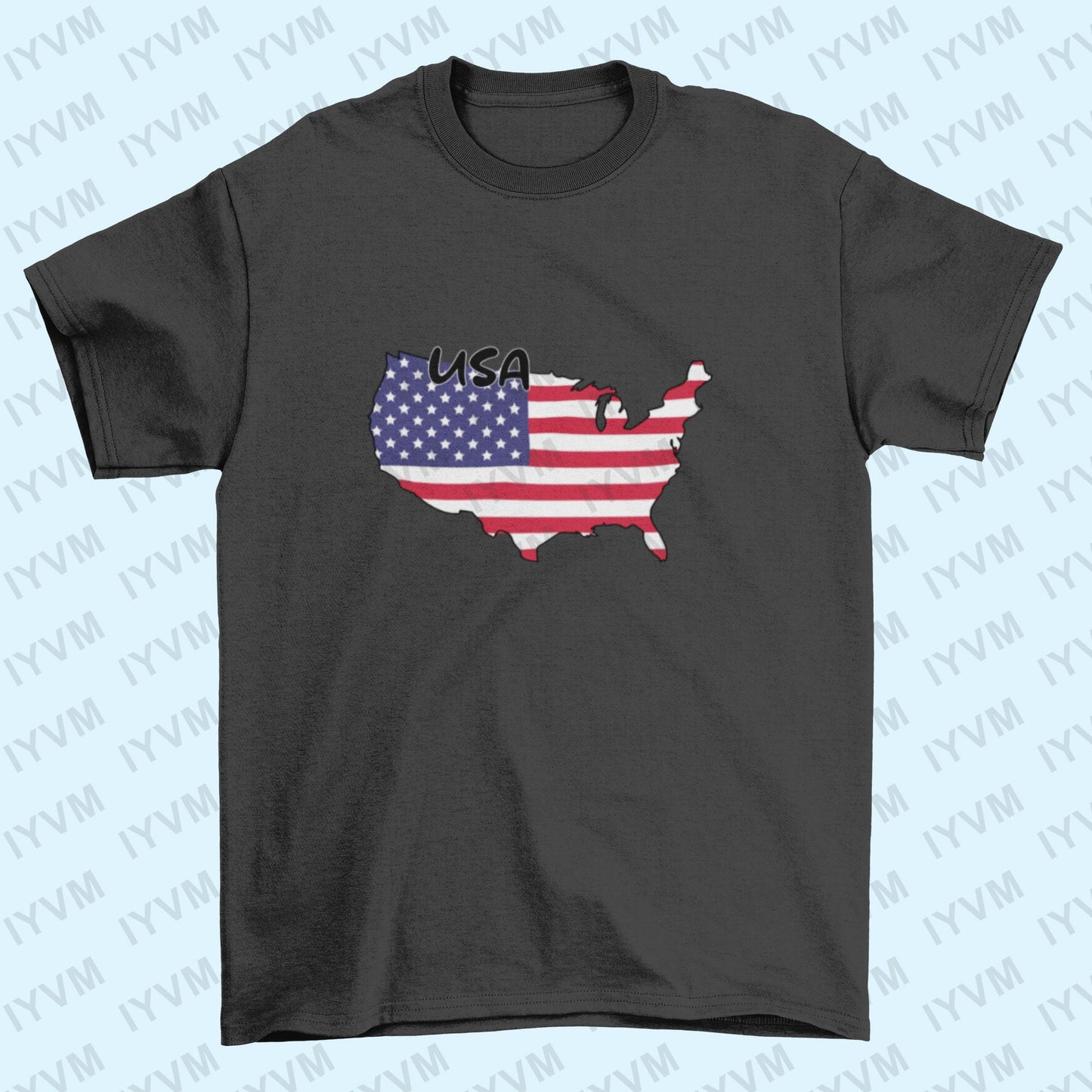 USA Map Iron On Heat Transfer Vinyl HTV / United States of America / In God We Trust / Washington DC / American