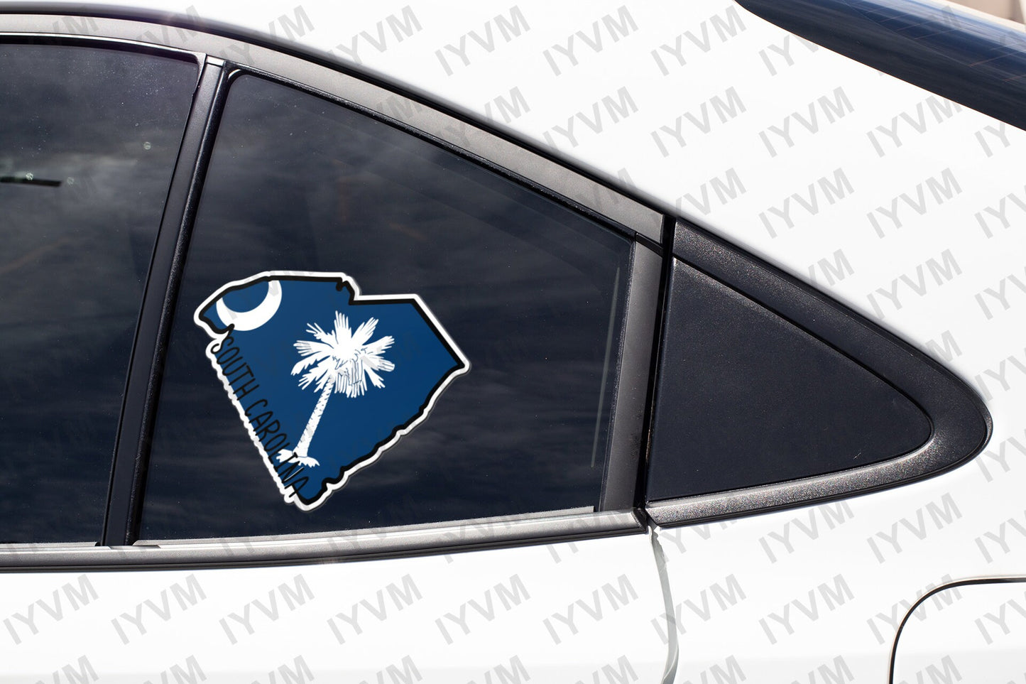 State of South Carolina Map Flag Sticker Decal  USA South Carolina State  Columbia  The Palmetto State  Iodine Products State