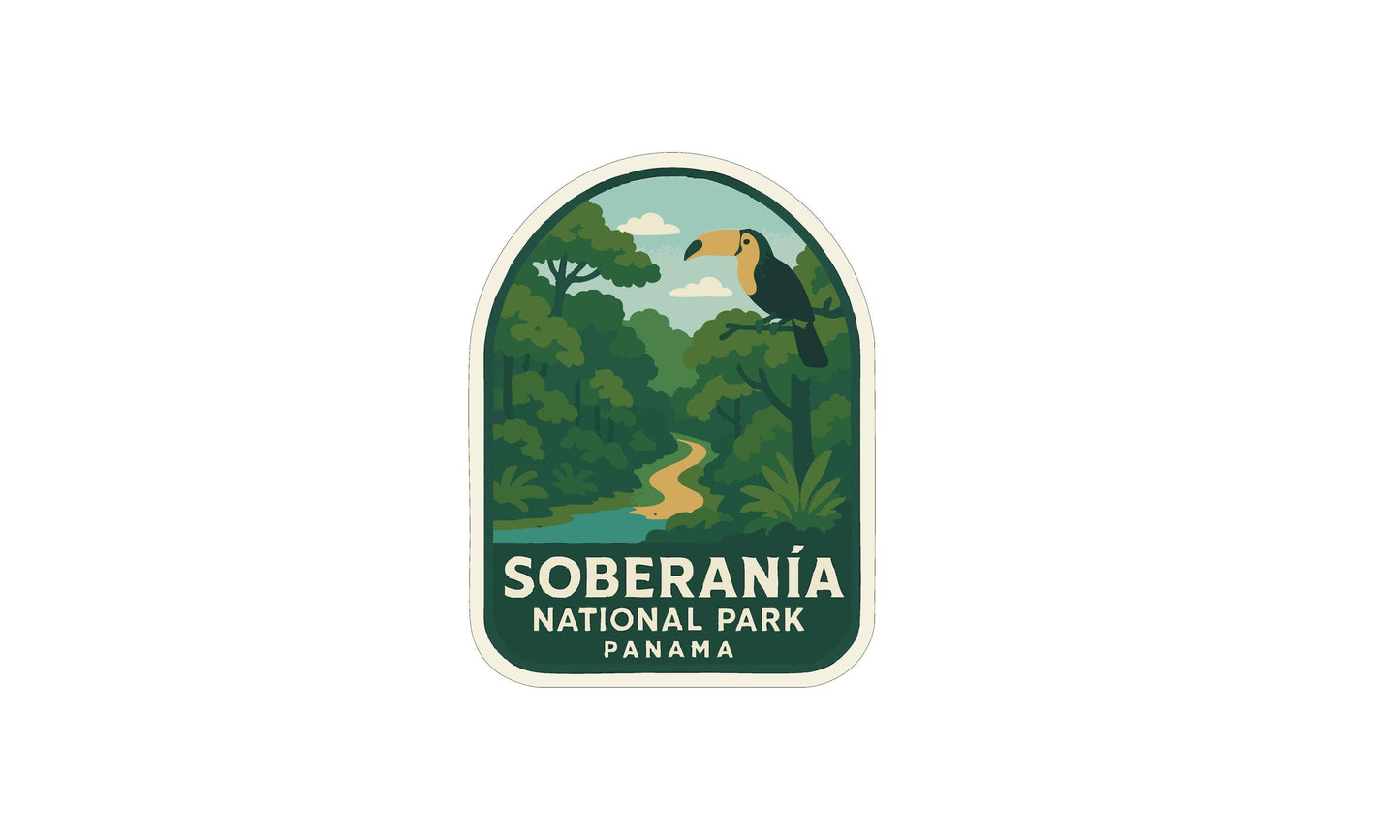 a sticker or logo for Soberania National Park in Panama.