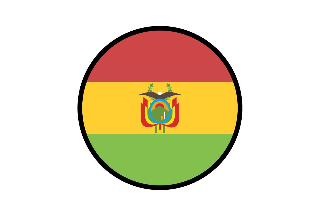 Bolivia Flag Circle Sticker Decal