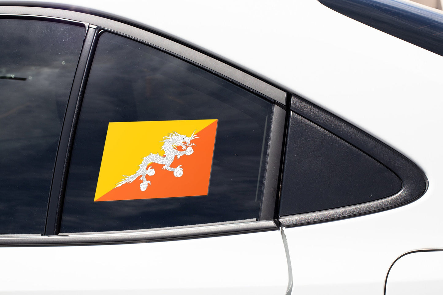 Bhutan Flag Sticker Decal