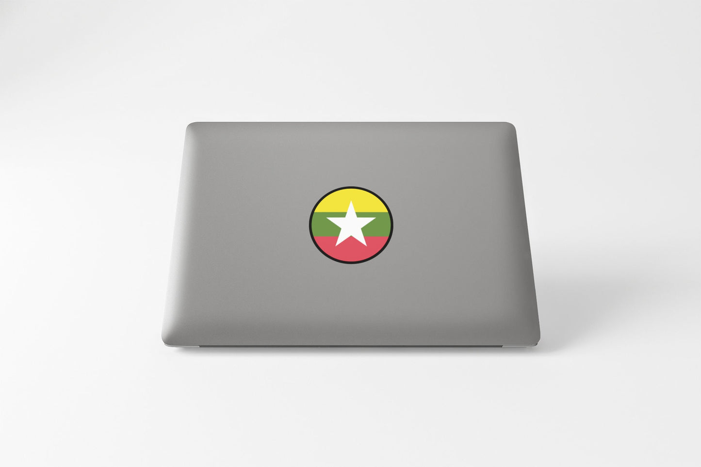 Myanmar Flag Circle Sticker Decal