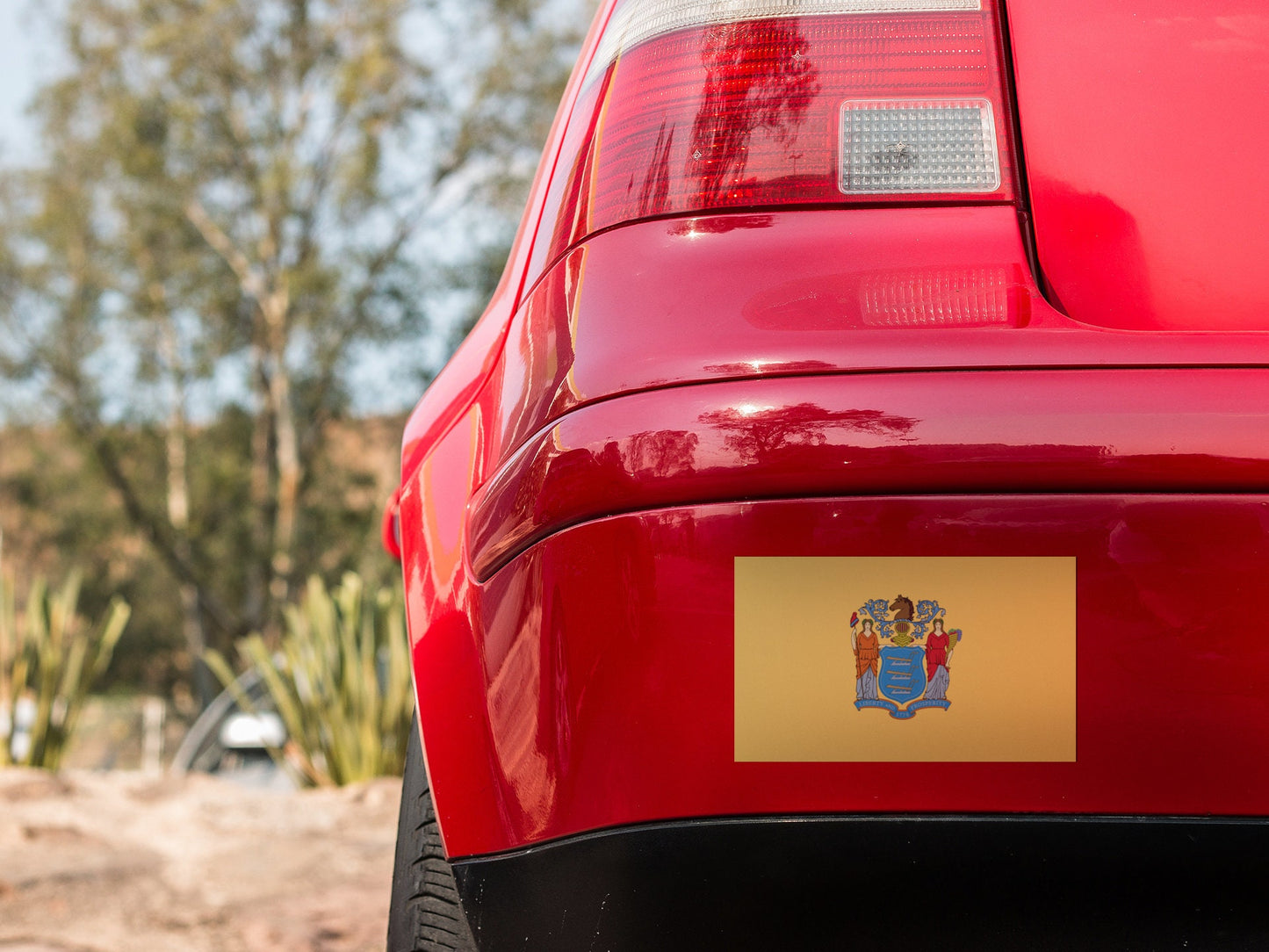 New Jersey State Flag Vinyl Sticker Decal