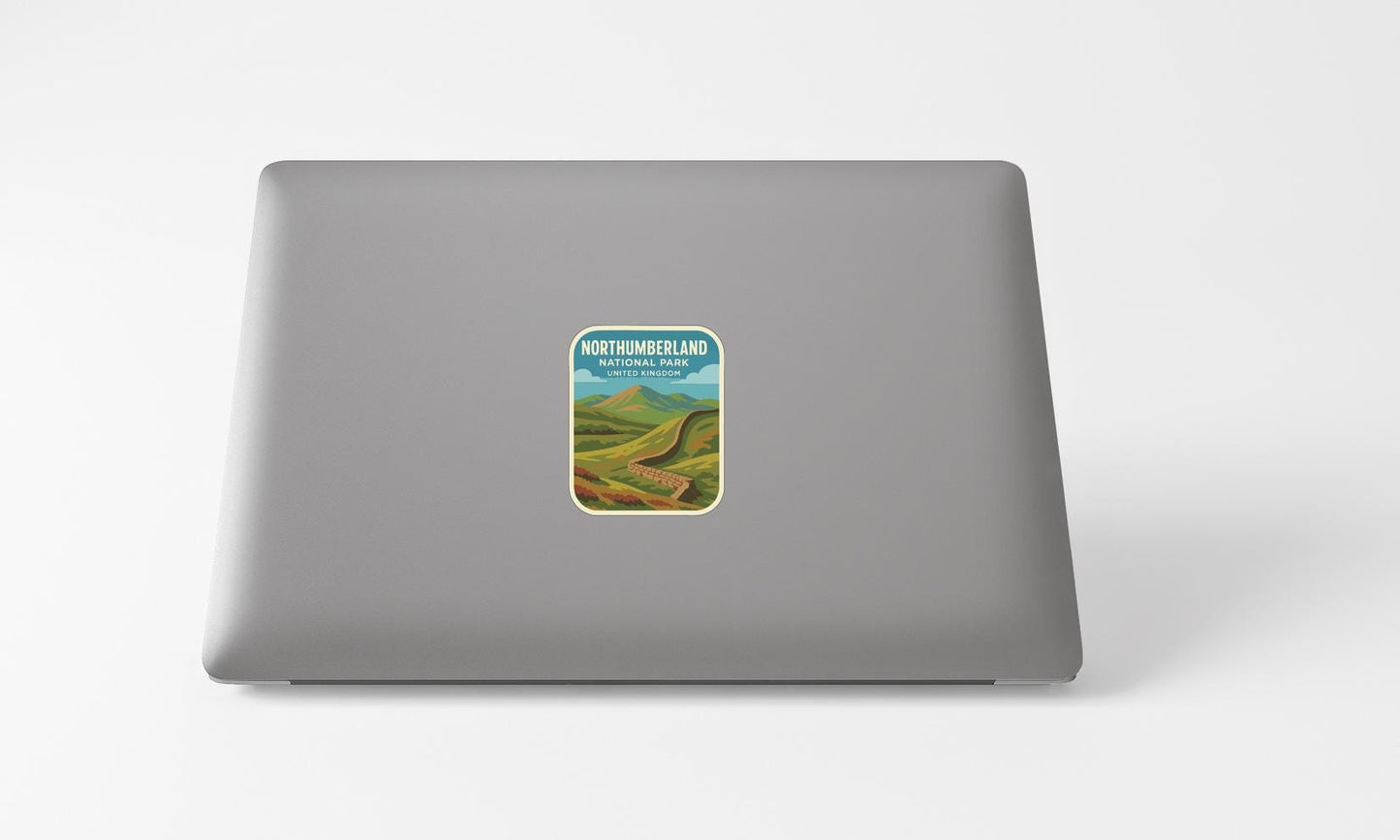 A sticker on the back of a laptop computer.