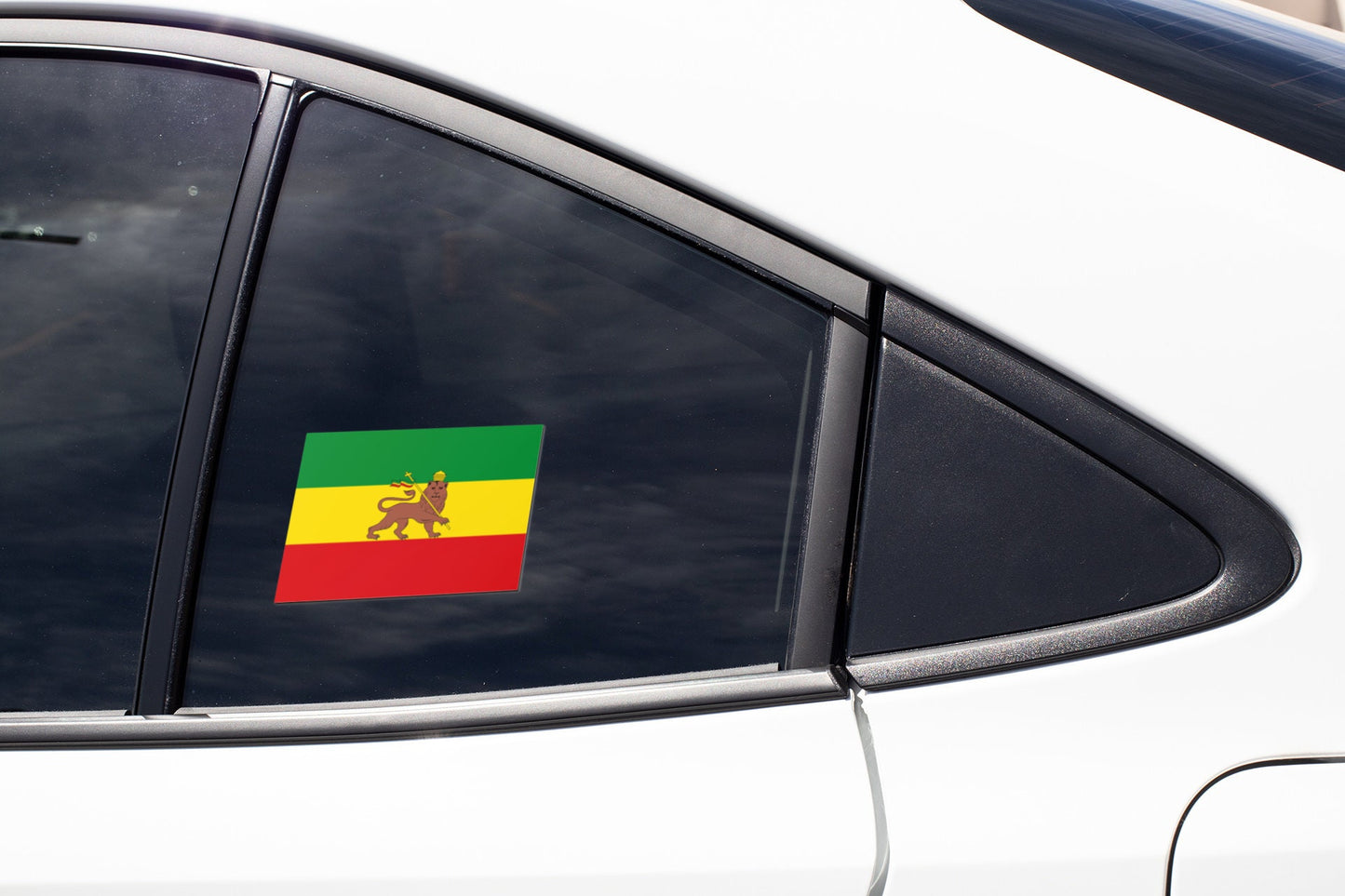 Rasta Flag Sticker Decal Rastafari Rastafarianism Jamaica Rastafarian Reggae Caribbean Pot Legalization Marijuana Weed