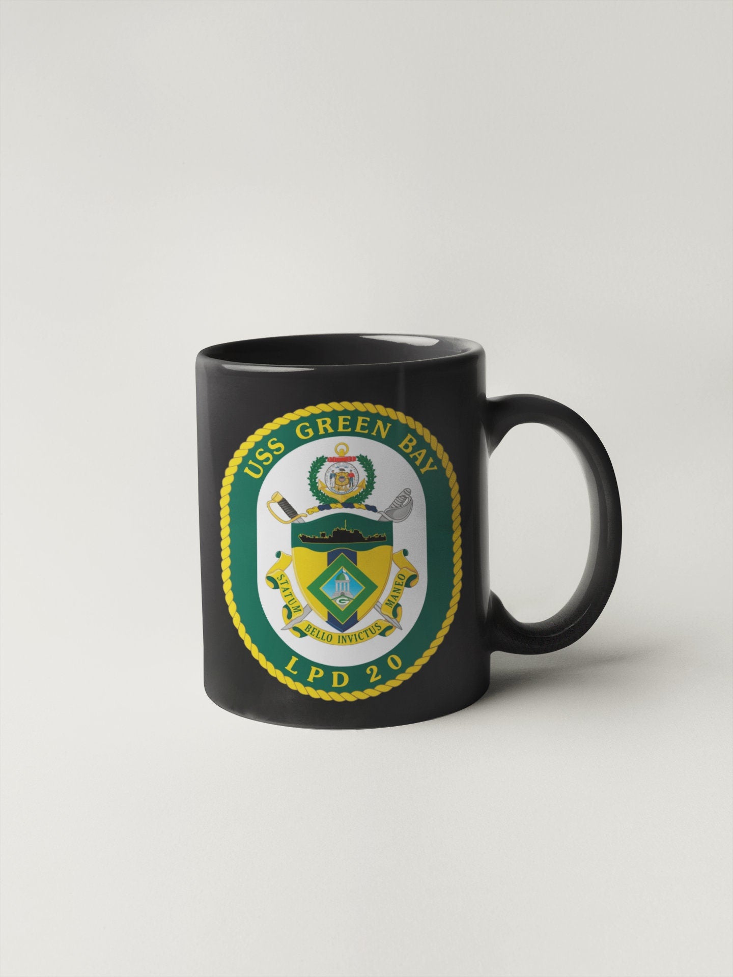 USS Green Bay LPD-20 Badge Sticker Decal San Antonio Class Amphibious transport dock Car Sticker Bumper Sticker for Car Emblem