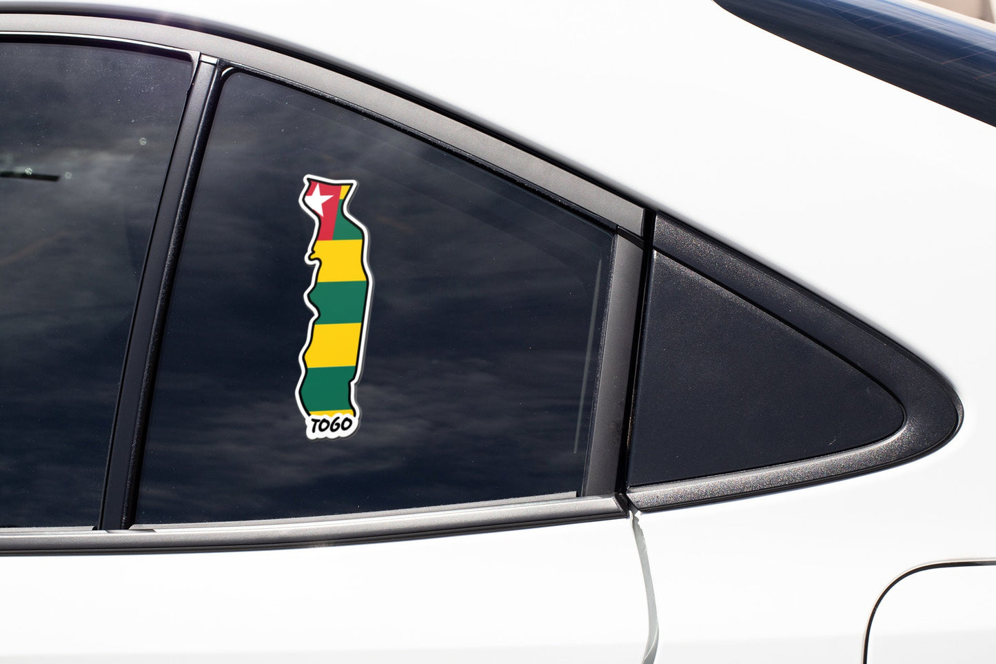 Togo Map Flag Sticker Decal